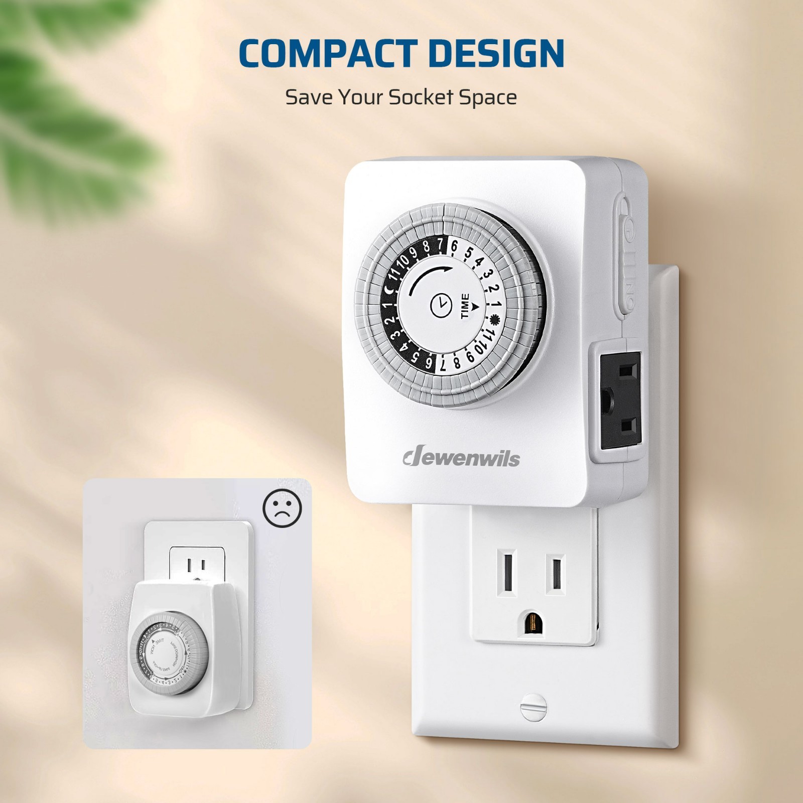 6 Pack Indoor Outlet Timer, 24Hr Programmable, 1875W,Grow Light & Lamp