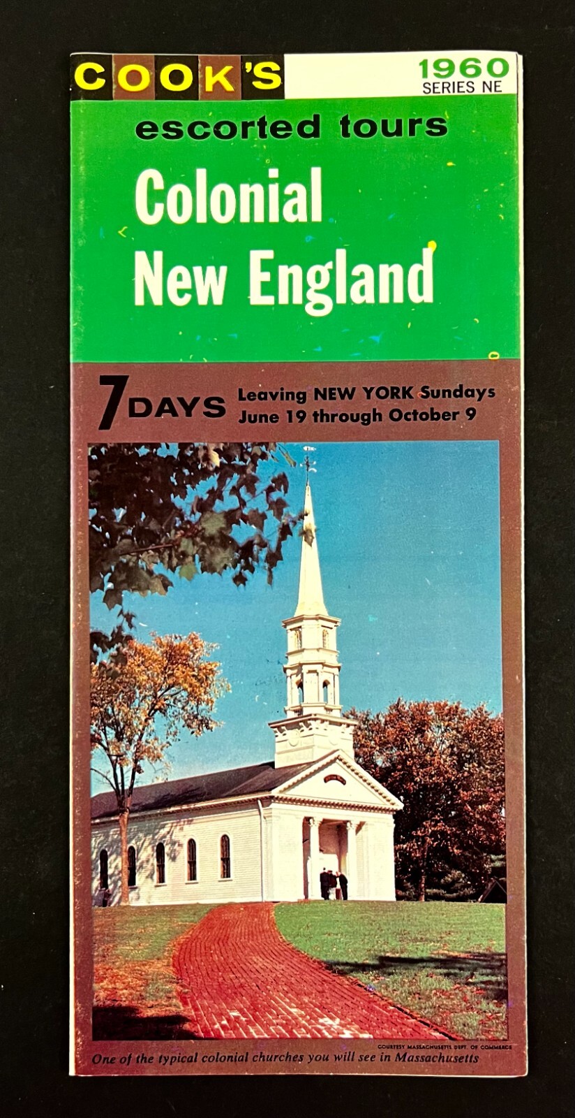 1960 Cook's Escorted Colonial New England Bus Tours Vintage Travel Brochure