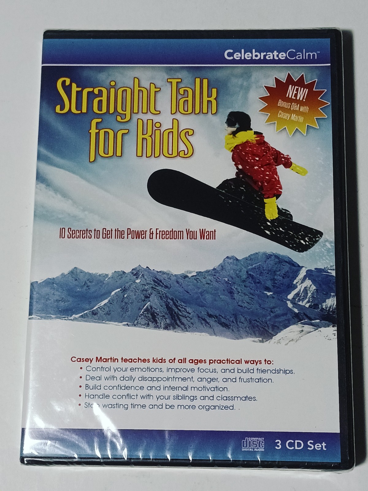 [NEW] Straight Talk for Kids (CD, 2013, 3-disc set) Celebrate Calm
