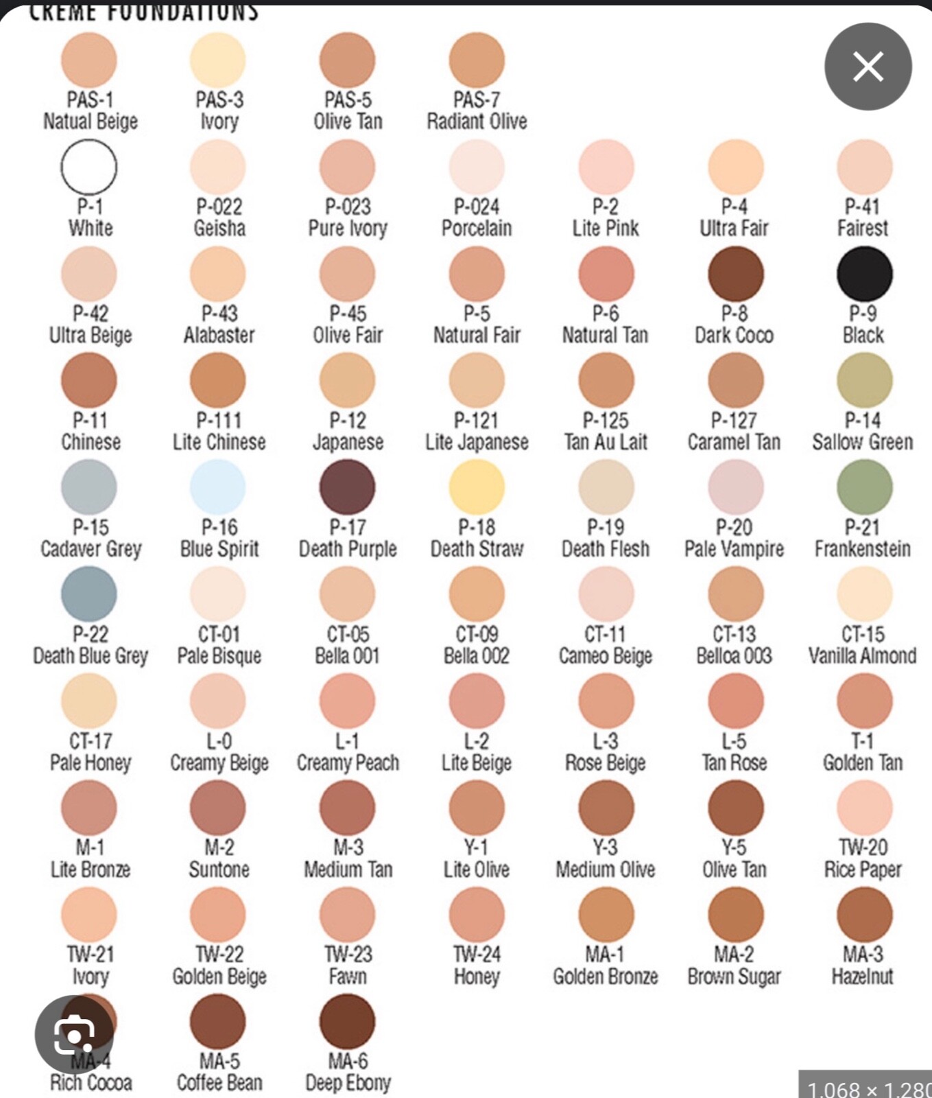 Ben Nye Creme Foundation Proscenium P Series