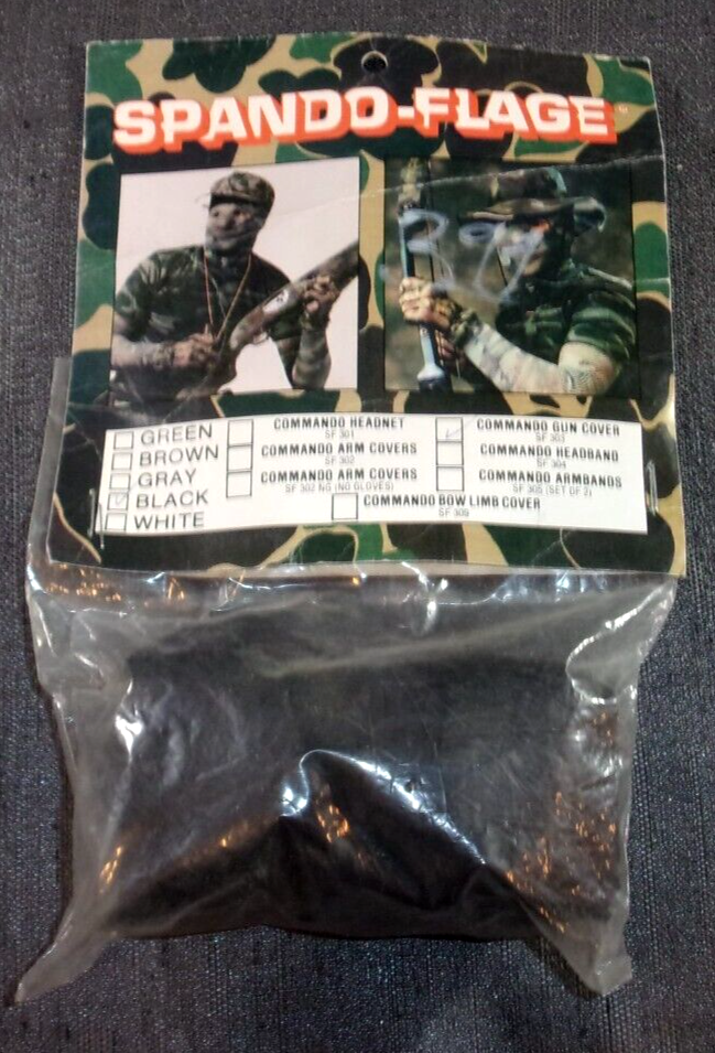 SPANDO-FLAGE SPANDOFLAGE BLACK COMMANDO GUN COVER CAMOUFLAGE PROTECTIVE NETTING