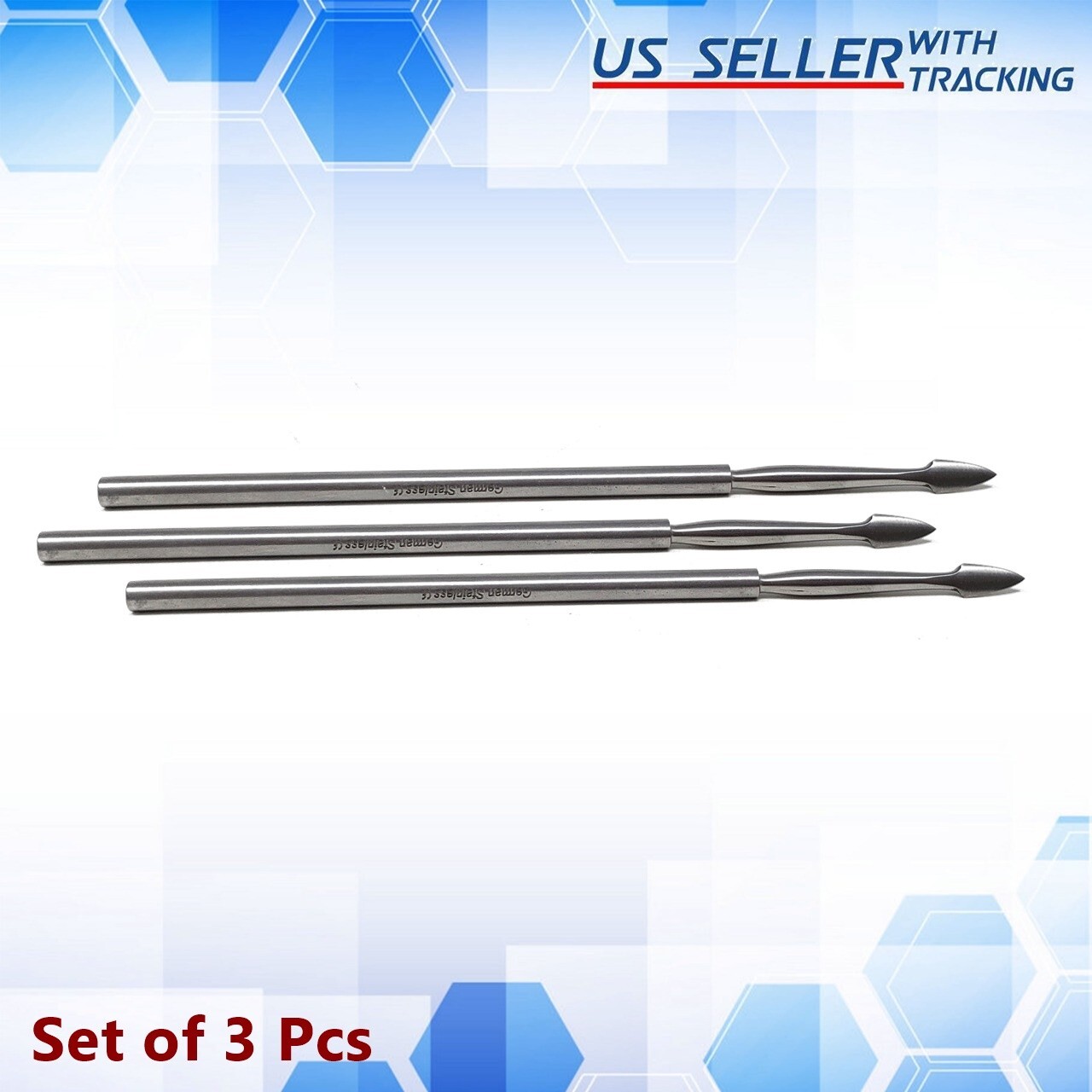 3 Pcs Dissecting Probes Arrow Point Spear Head STR Lab Tool Stainless Steel CE