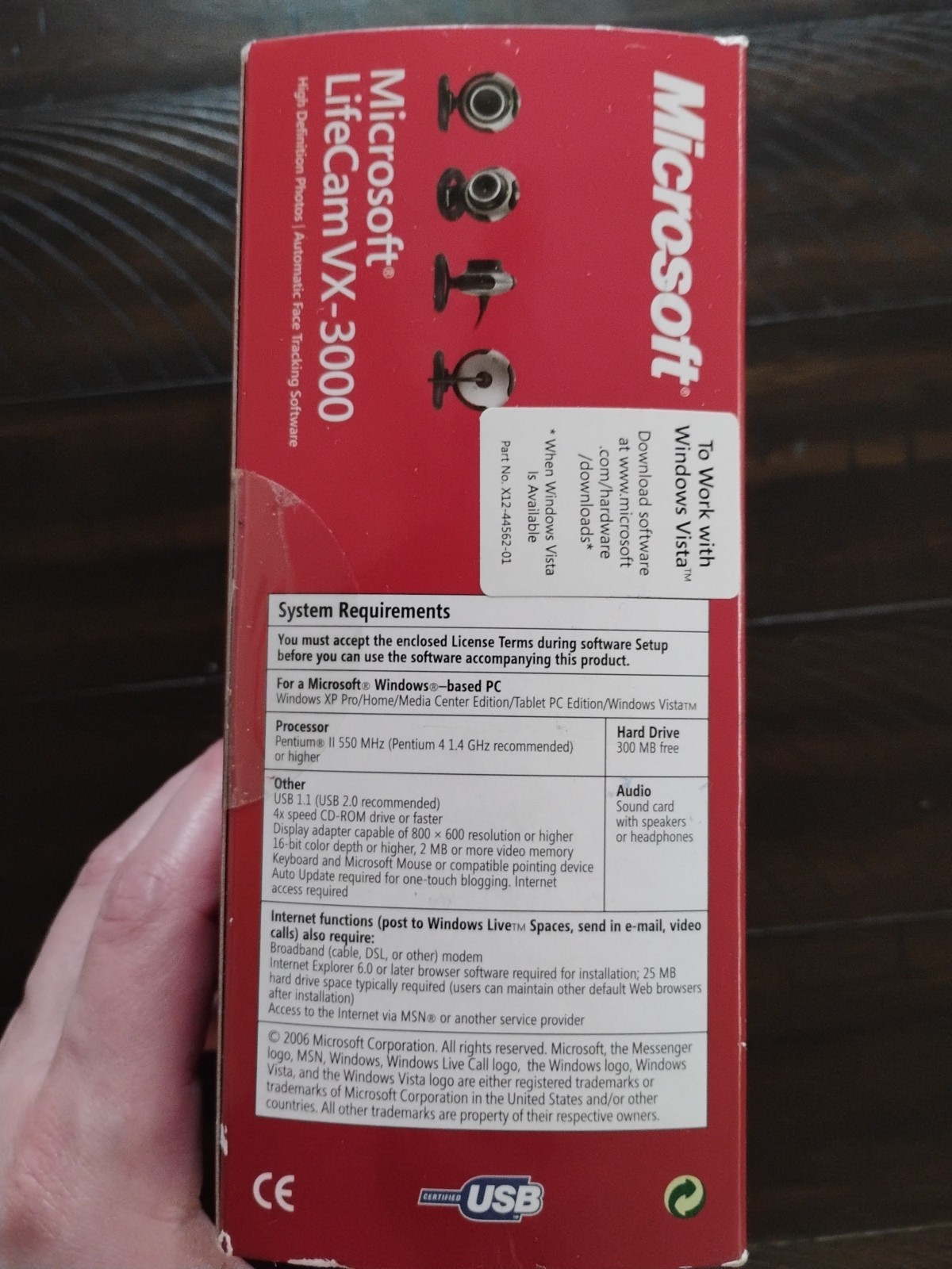 Microsoft LifeCam VX-3000 USB 2.0 Webcam Camera, Brand New