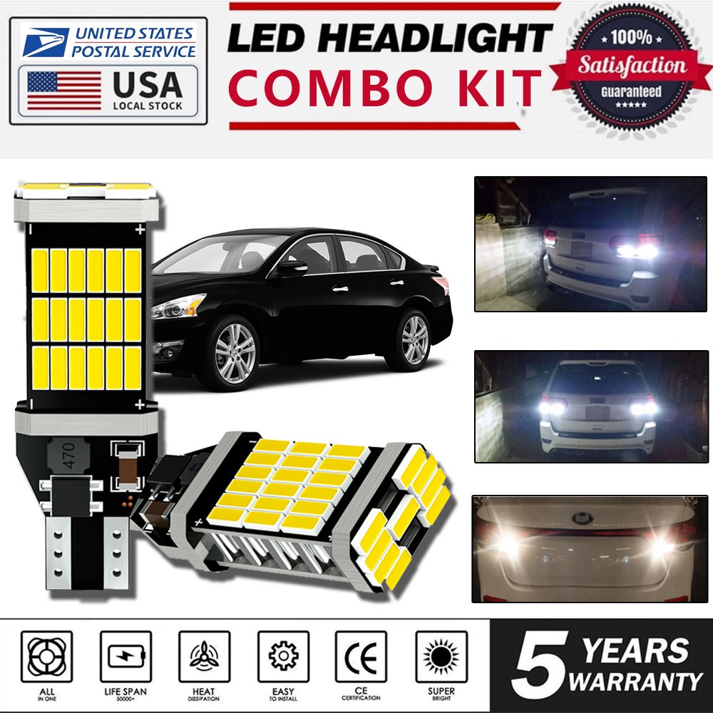 2x T15 921LED Backup Reverse Light Bulbs White for Nissan Altima 1998-2024 US