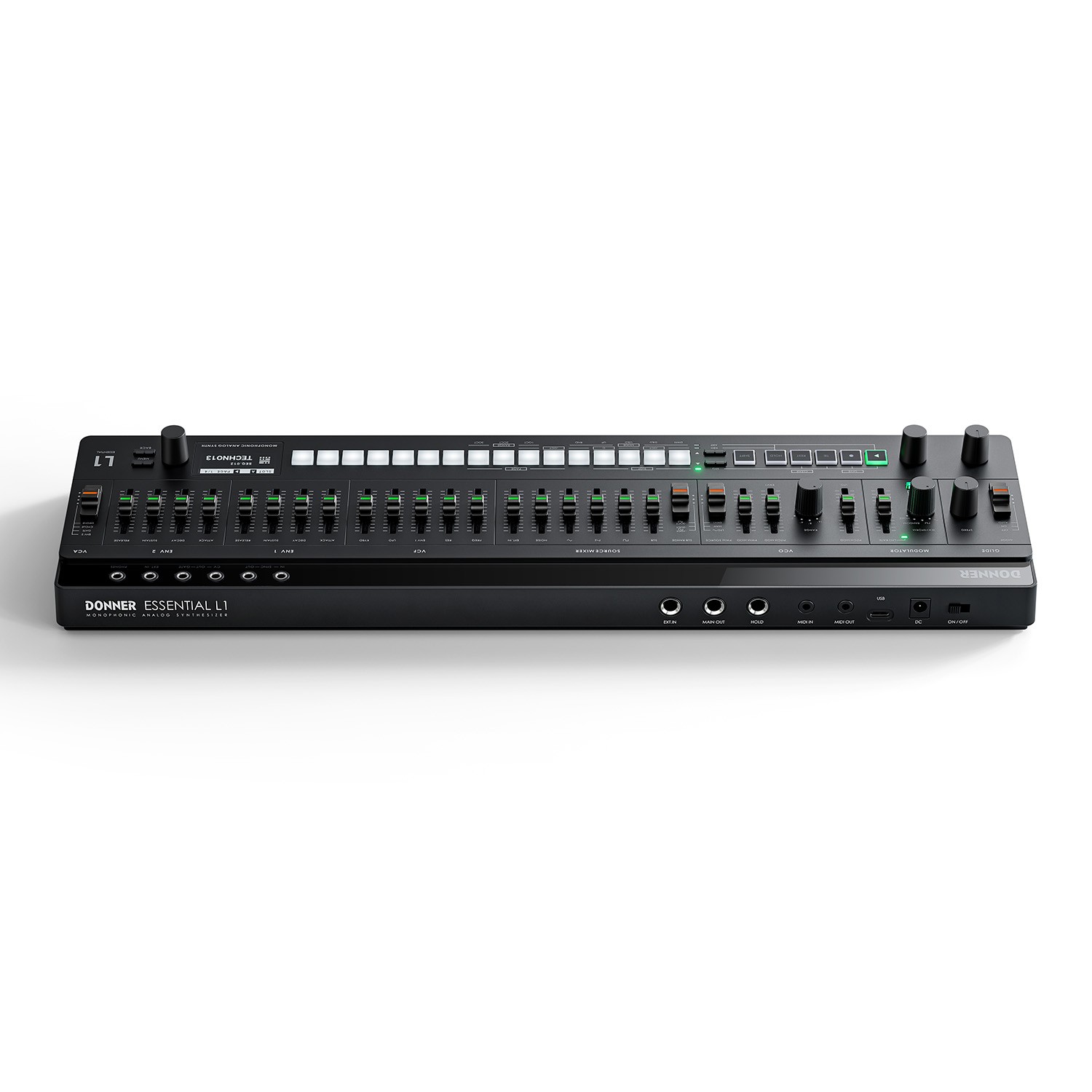 Donner Essential L1 Synthesizer Sequencer Monophonic Analog Synth With Software