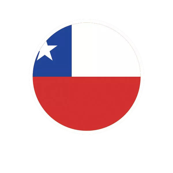Round Chilean Flag Sticker