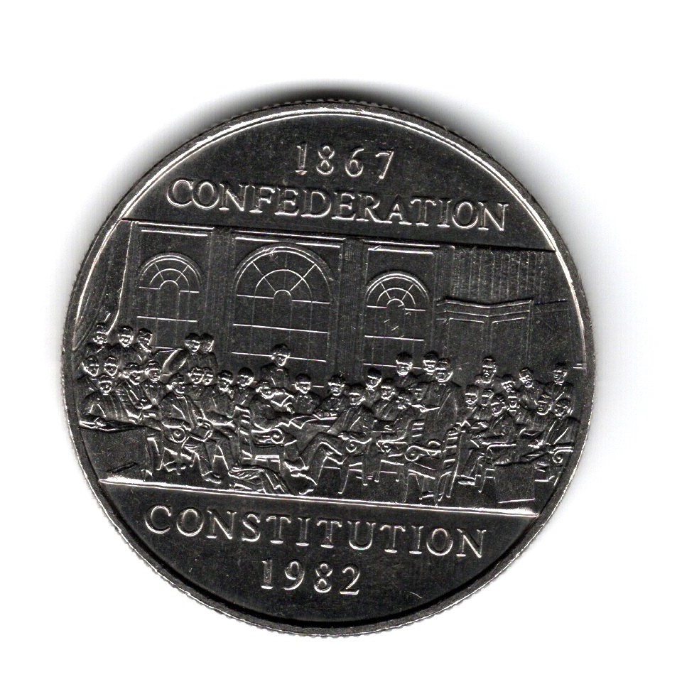 1982 UNC Canada/Canadian One Dollar Coin Confederation Constitution