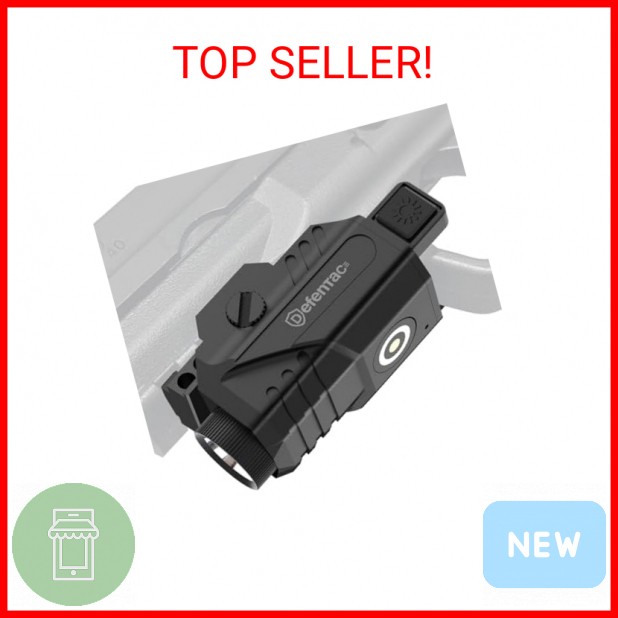 DEFENTAC Pistol Light with Strobe Function for Guns, 600 Lumens Tactical Flashli