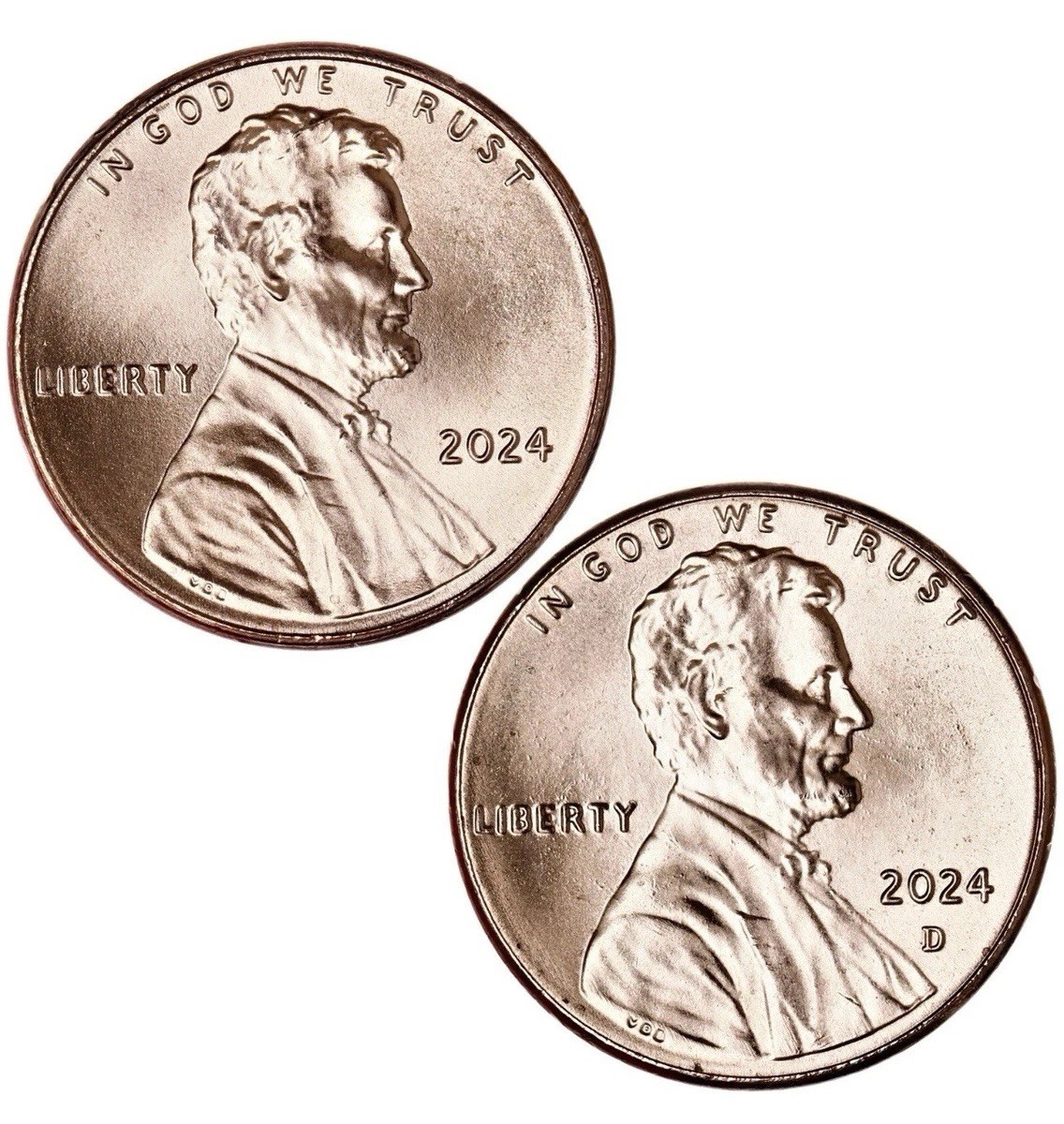 2024 P&D Lincoln Shield Cent Uncirculated US Mint 2 Coin Set! !!!!