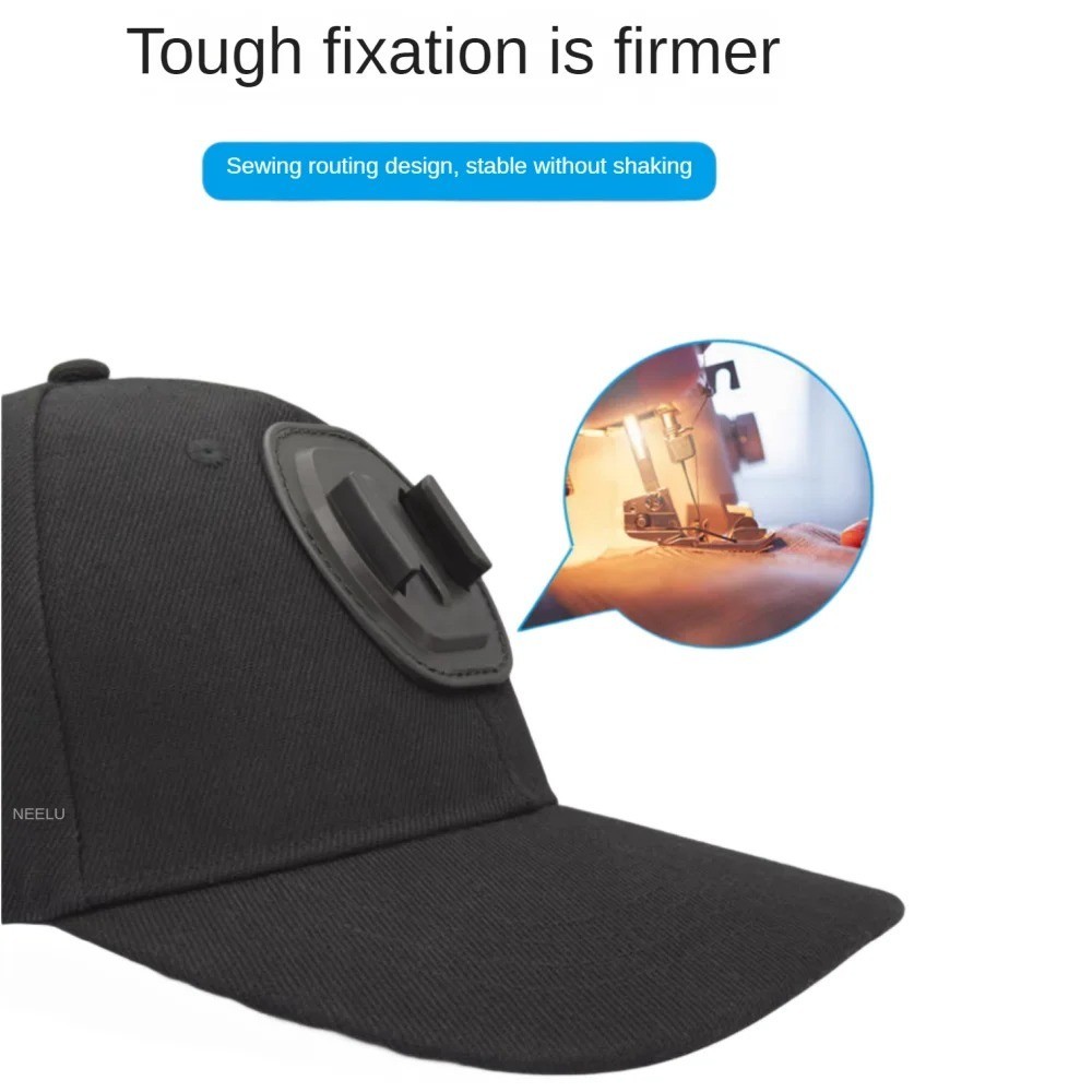 Adjustable Action Camera Cap Hat Mount for GoPro Hero Insta360 DJI Osmo