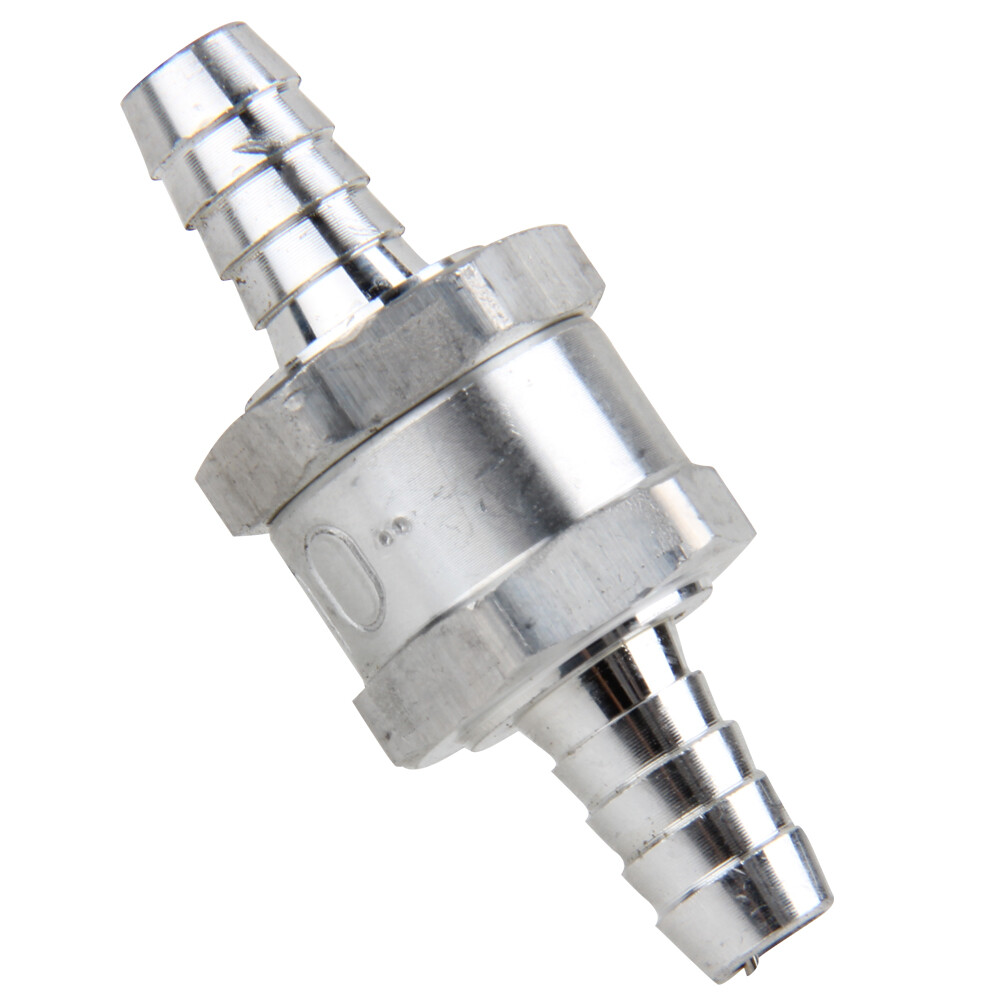 3/8" Fuel Check Valve One Way Inline Non Return Diesel Gasoline Silver 10mm