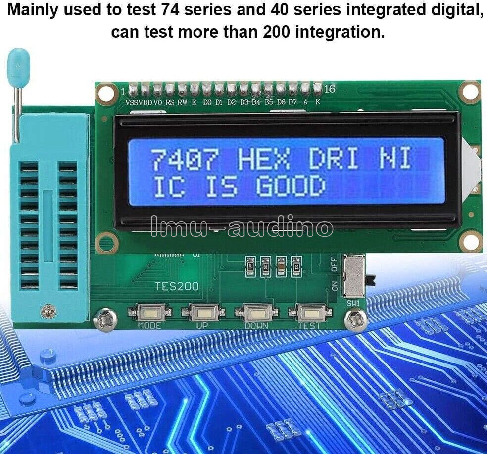TES200 Digital Integrated Circuit Tester 74/40 series IC Logic Gate Test Checker