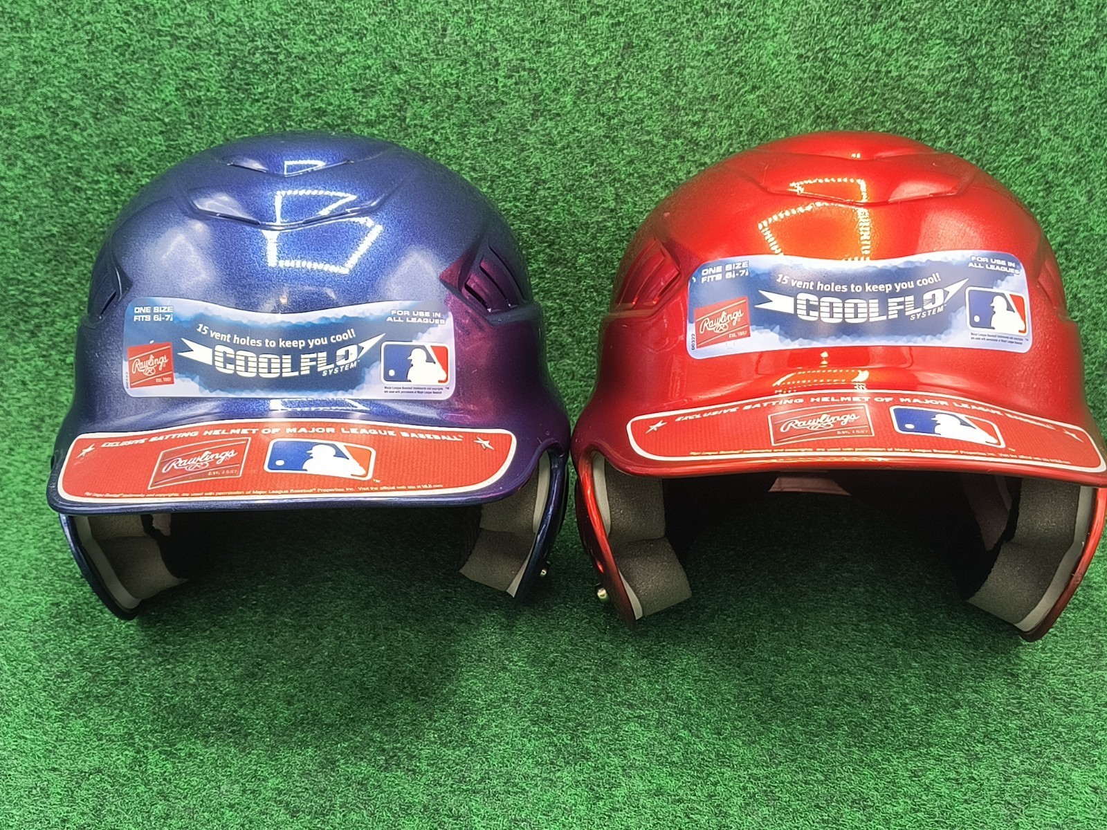 Rawlings Youth Batting Helmet CFBH1 Coolflo sz 6 5-7.5 (Your choice Blue or Red)
