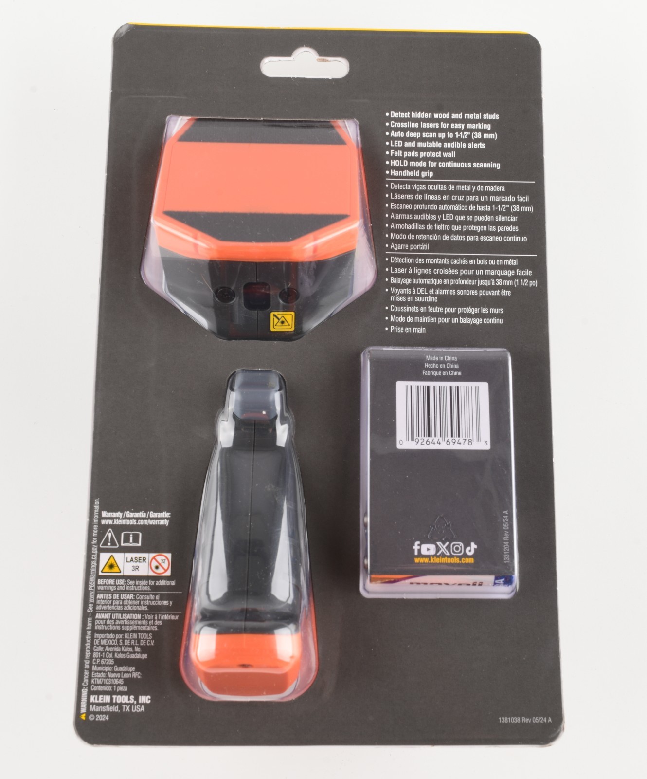 *Klein Tools ESF150LL Electronic Stud Finder with Cross-Line Lasers