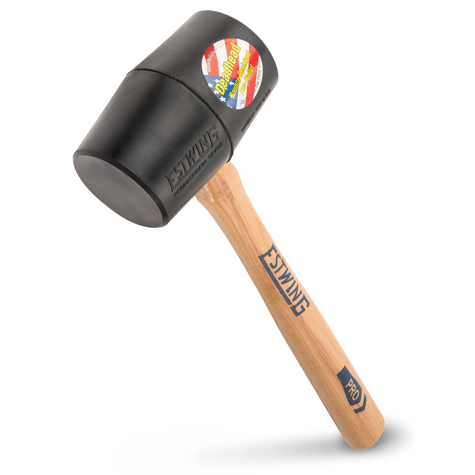 Estwing 18 oz Deadhead Rubber Mallet with Genuine Hickory Handle Made in USA
