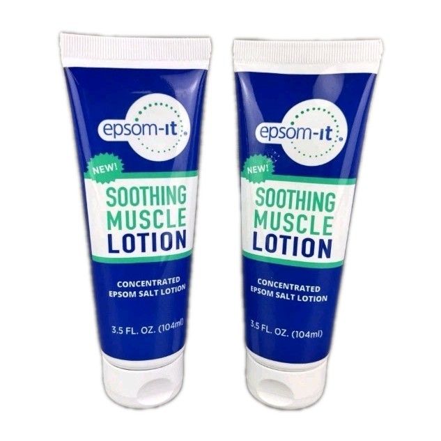 Epsom-It Soothing Muscle Epsom Salt Lotion Tube, 3.5 Fl Oz Lot of 2