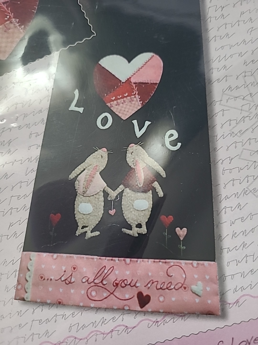 Nutmeg Hare #80 Hare's Tale Of Love Table Runner Uncut Pattern