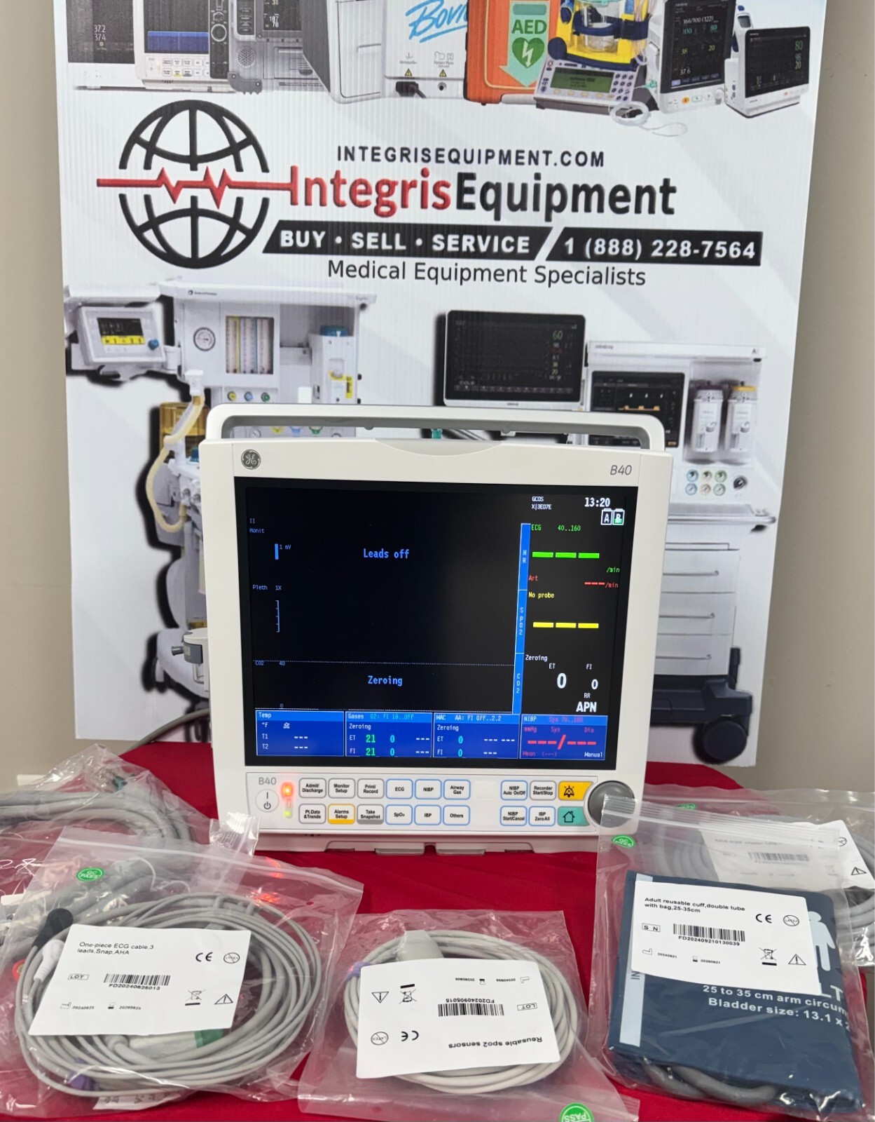 GE B40 Carescape Refurbished Patient Monitor w/ New Cables, Biomed Certified