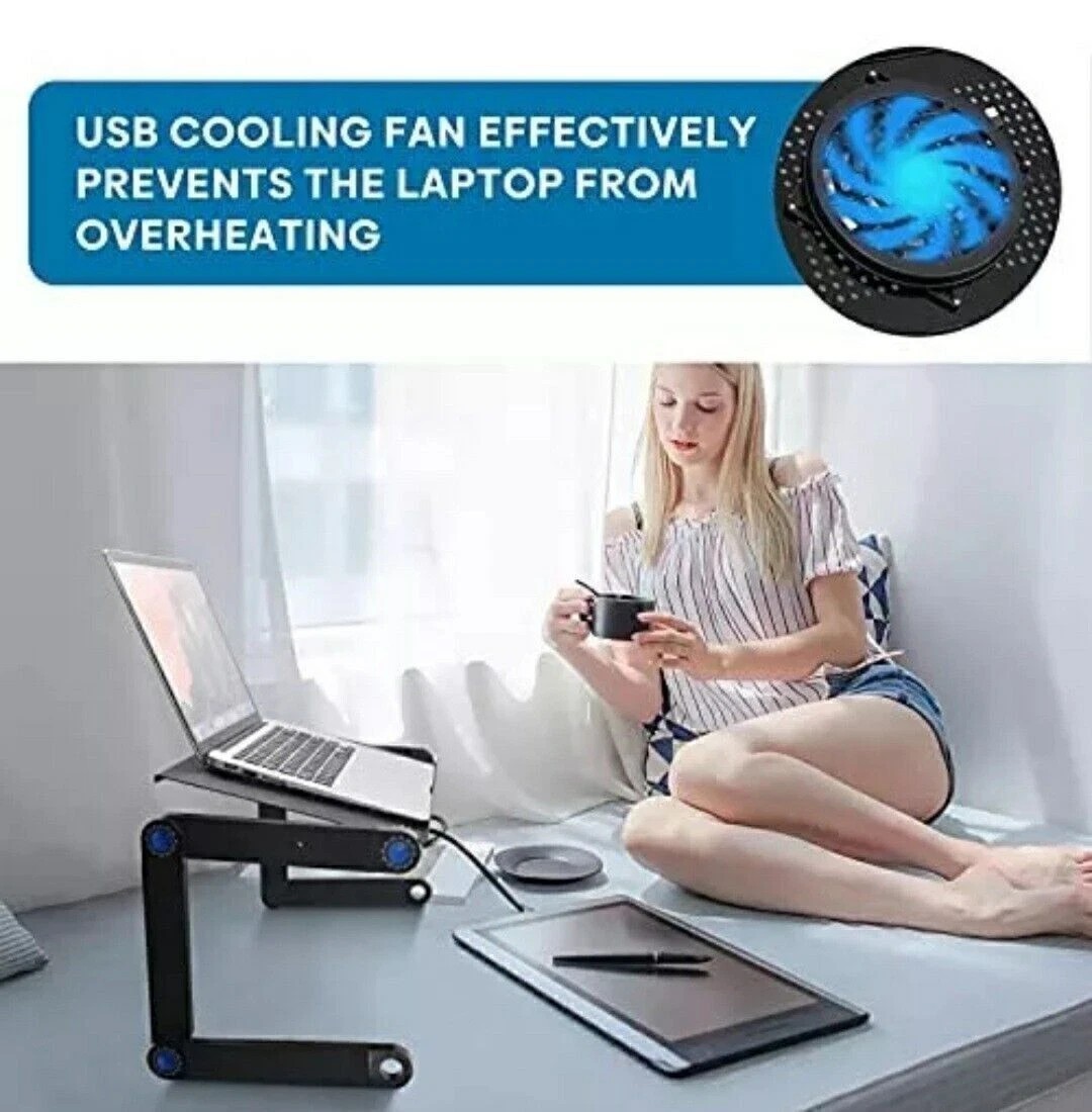 Foldable 360° Adjustable Laptop Table Stand Lap Sofa Bed Tray PC Notebook Desk