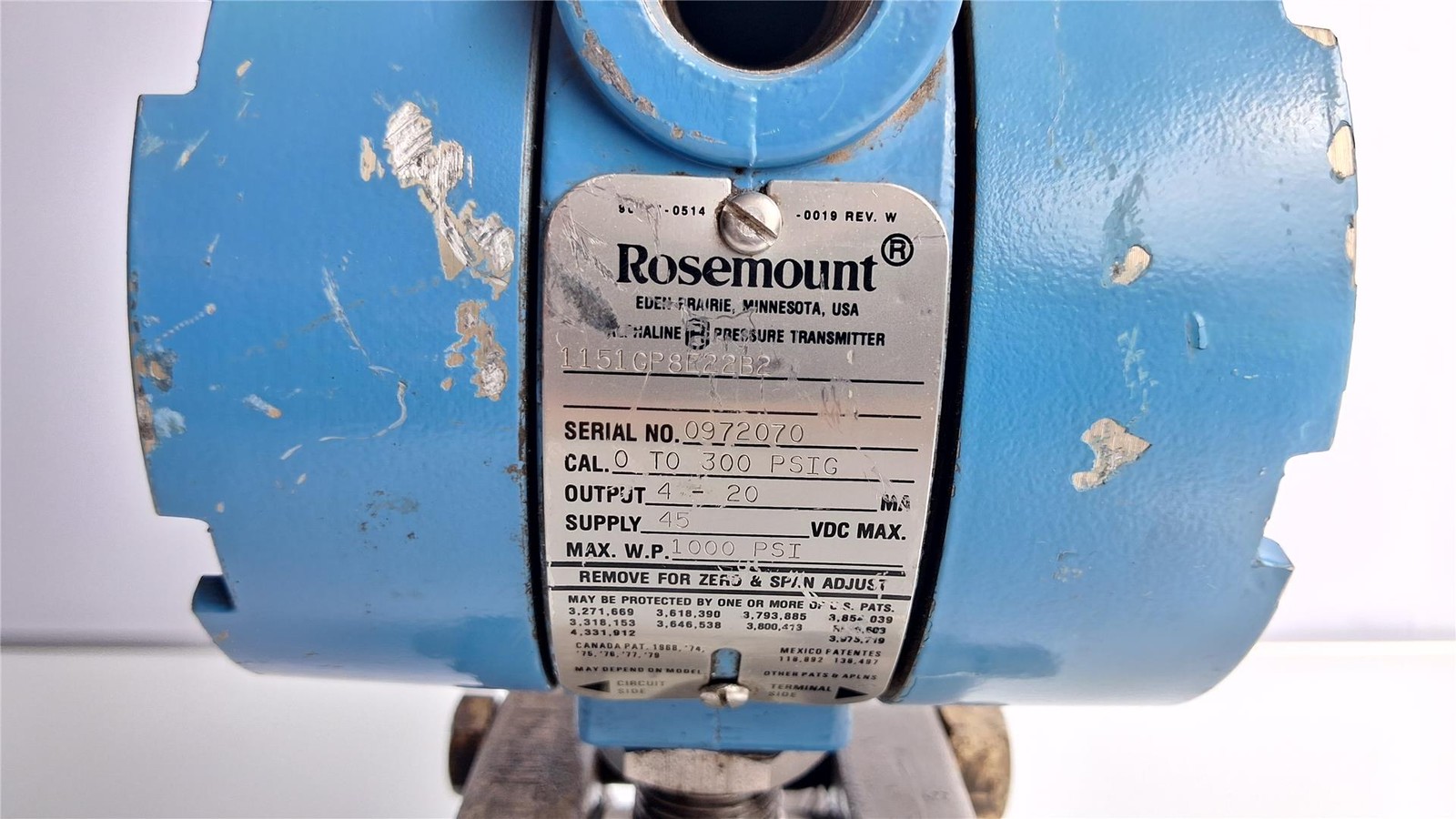 ROSEMOUNT TRANSMITTER 1151DP5J12B1 2000PSI