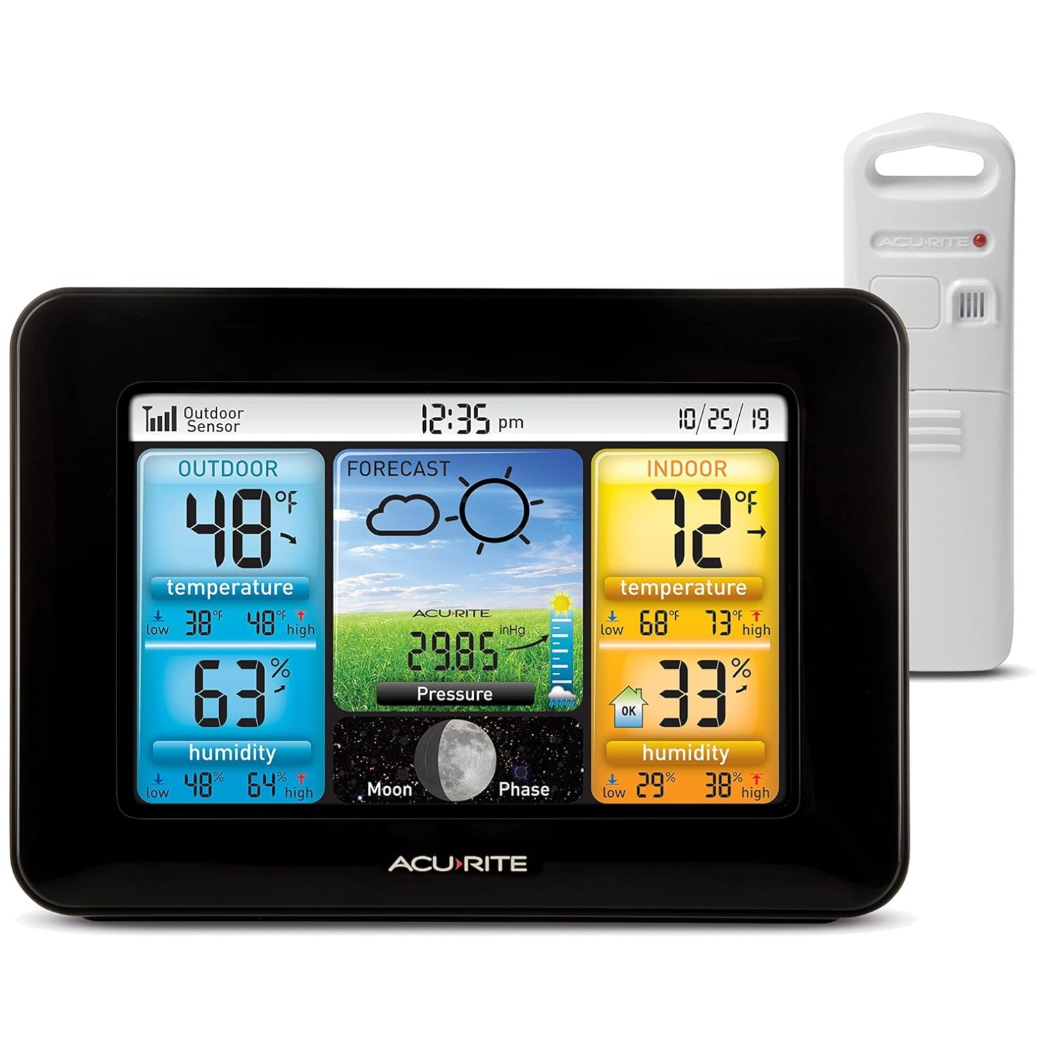 Wireless Home Weather Station with Color LCD Display and Indoor/Outdoor Sensors
