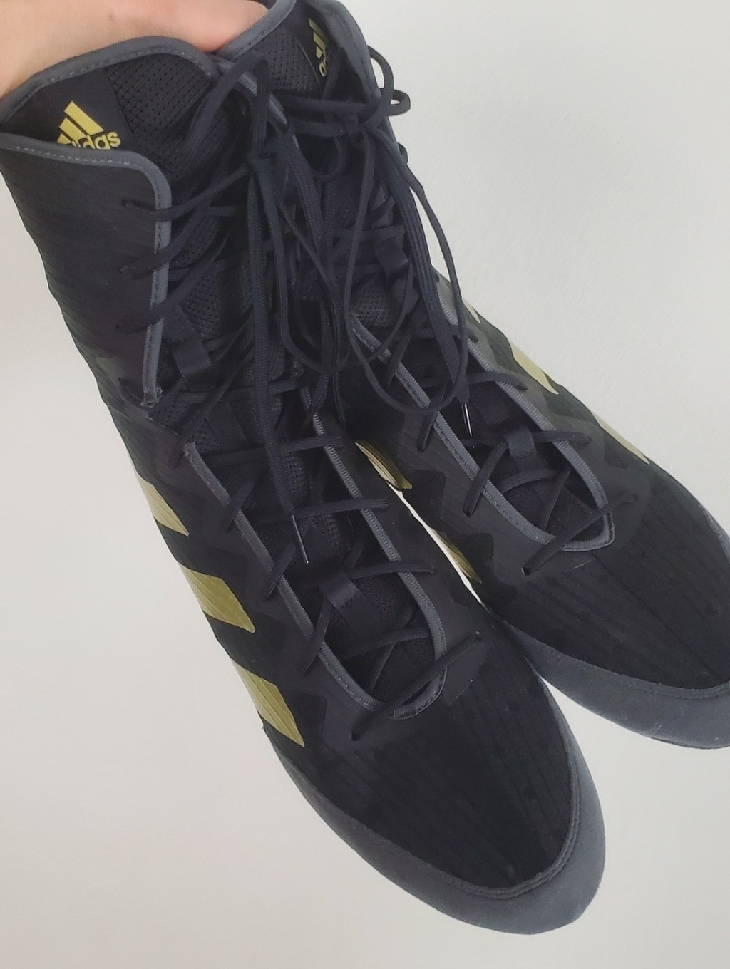 Men's Boxing Shoes Adidas Box Hog 4 Boxing Boots Black GZ6116 Size 12.5