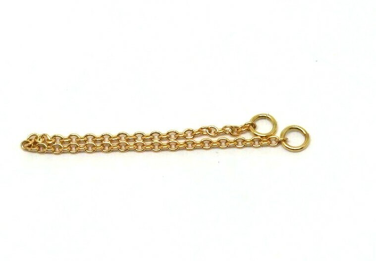9ct Yellow, Rose or White Gold Belcher Safety Chain Polished for bracelet