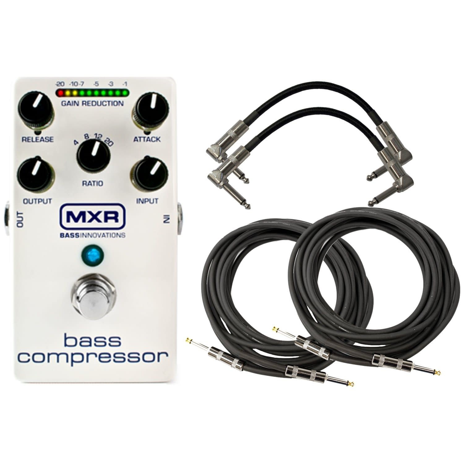 MXR M87 Bass Compressor Pedal w/ 4 Cables