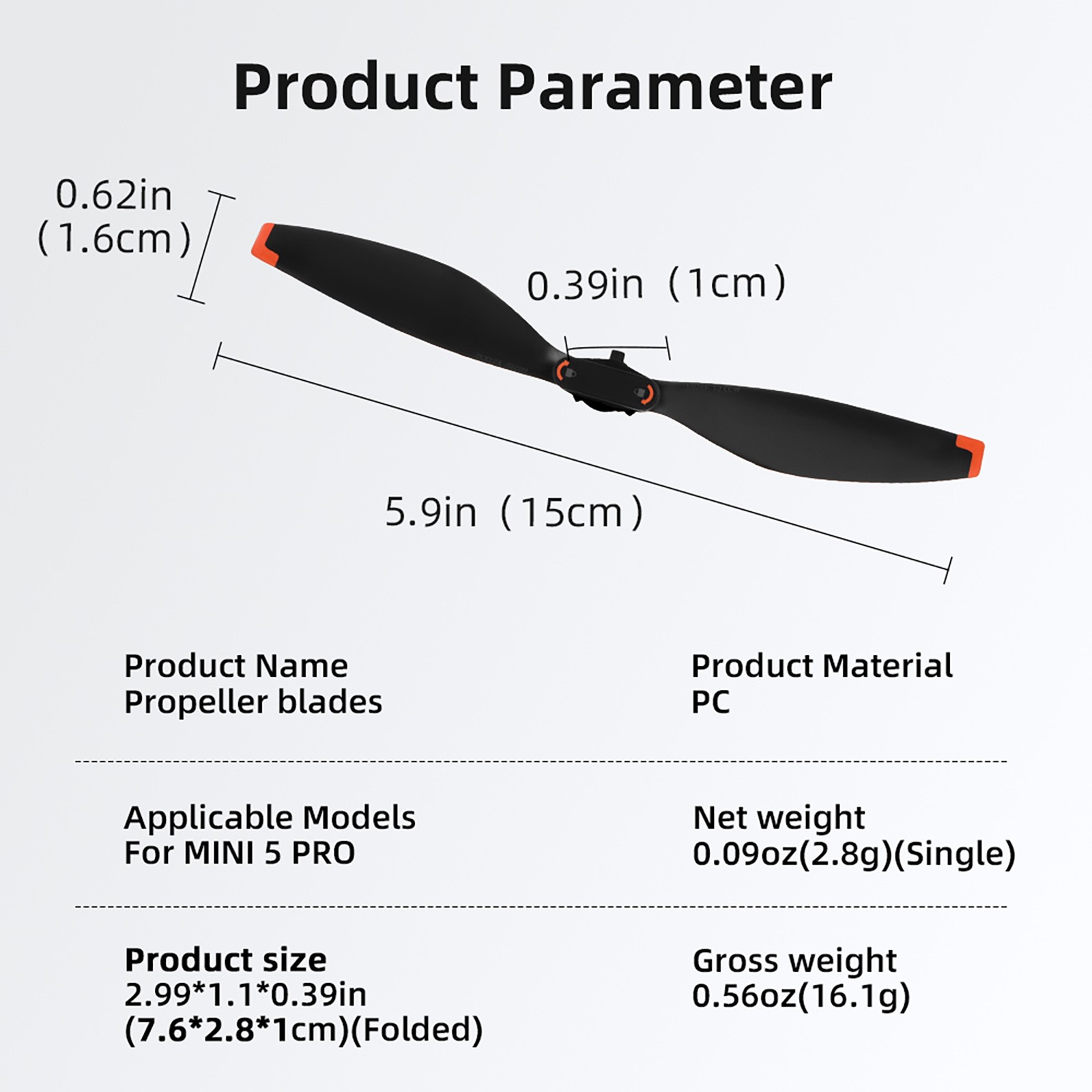 4PCS For DJI Mini 5 PRO Drone Propellers, Quick Release Low Noise Accessory
