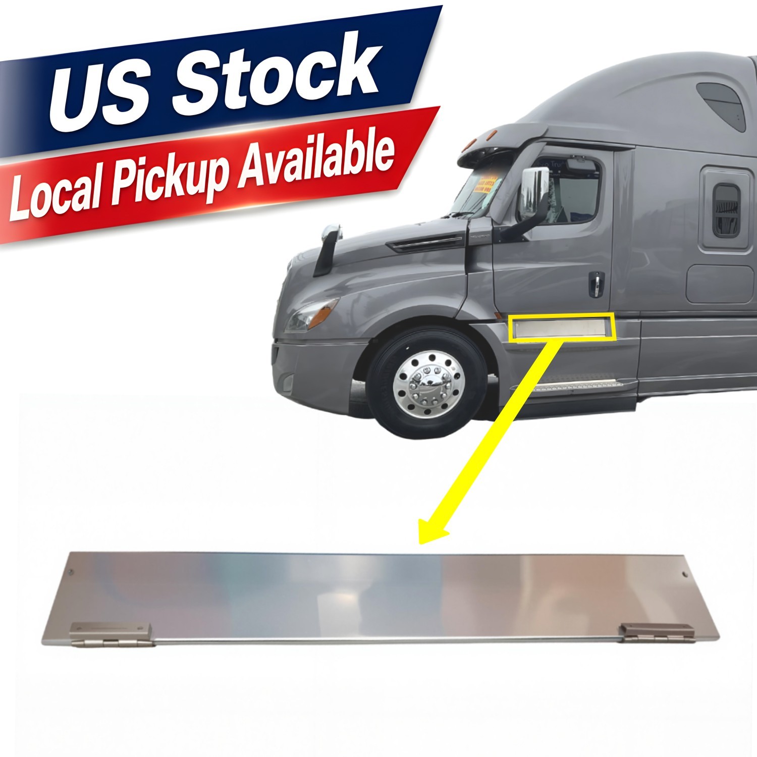 Front Fairing Step Hinged Door Kick Plate Left for Freightliner Cascadia 2008-26