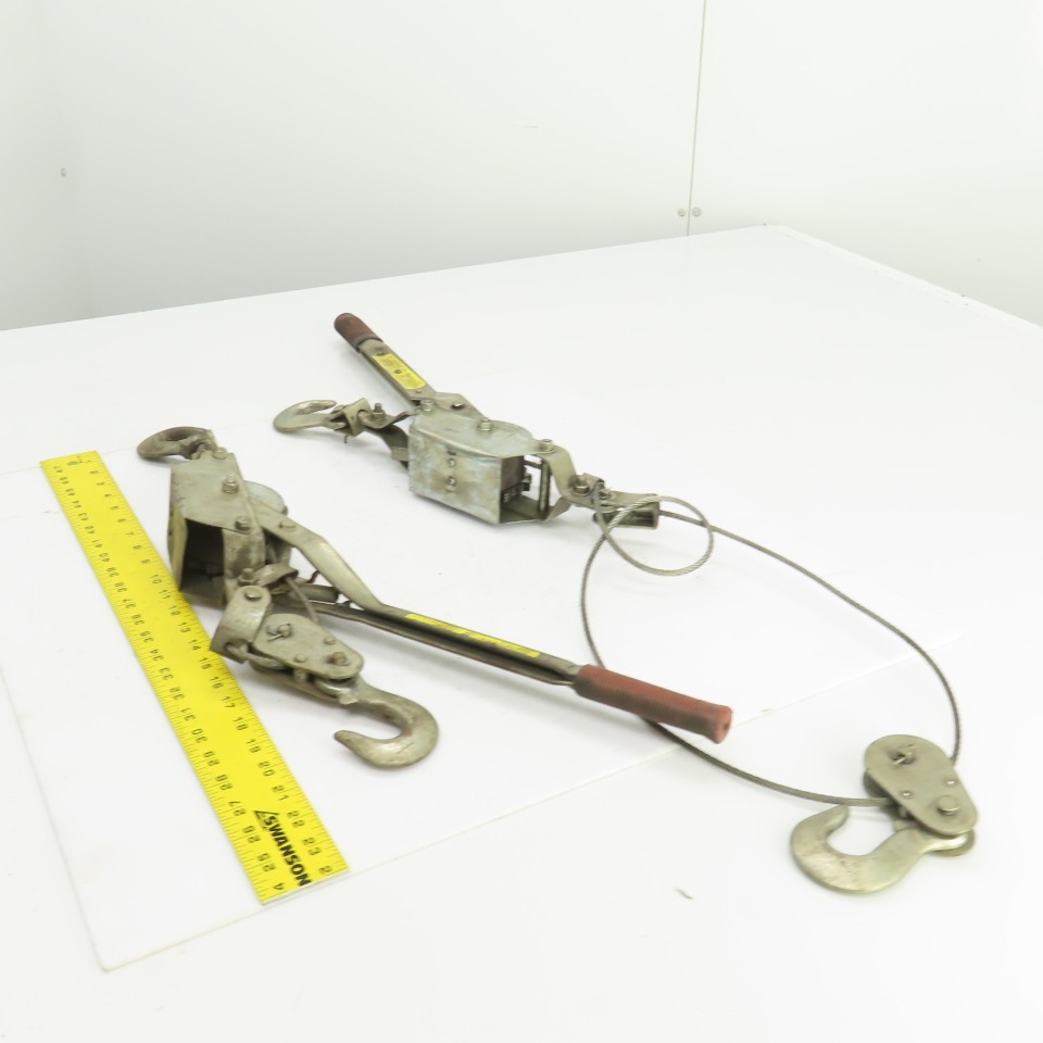 American Power Pull 2-Ton Cable Puller Ratchet Lot Of 2