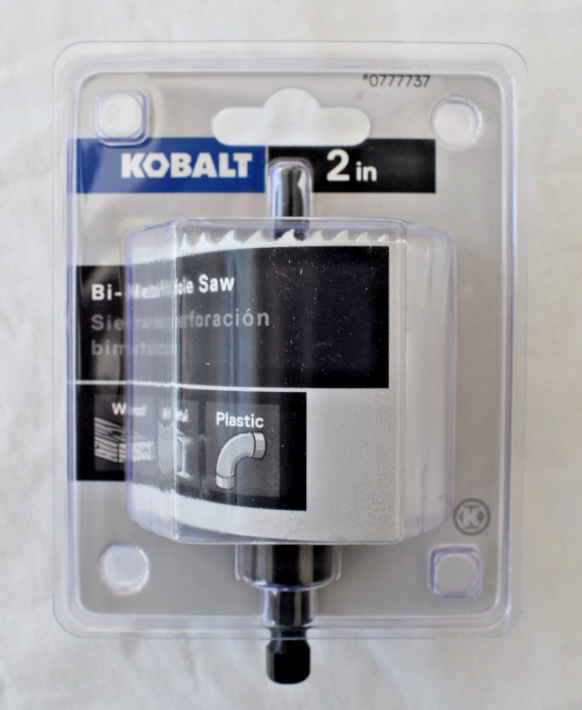 Kobalt 2 inch Bi-Metal Arbored Hole Saw Wood Metal Plastic 0777737