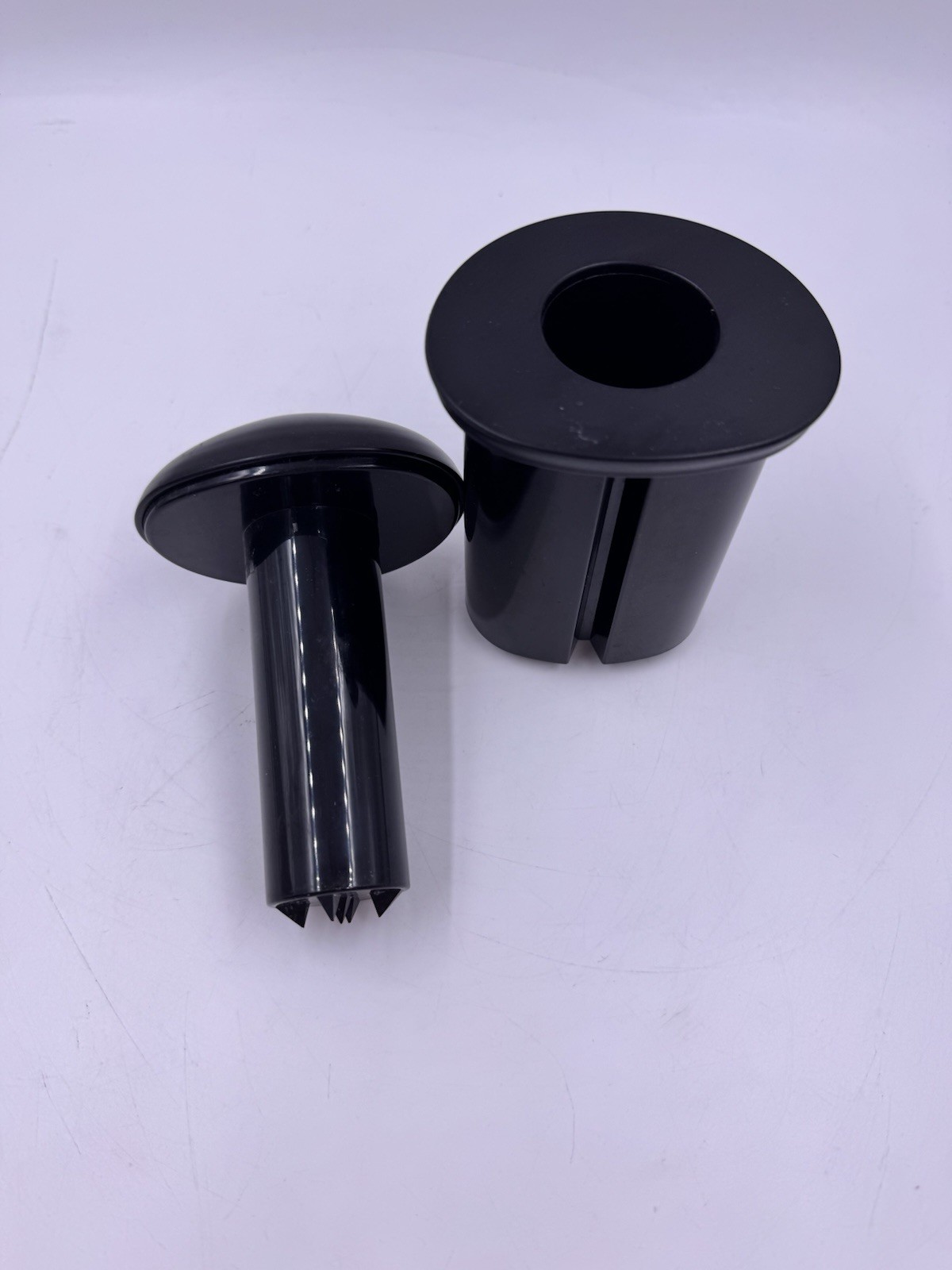 Veggie Bullet VB-102 Outer & Inner Pusher Replacement Part Black Used