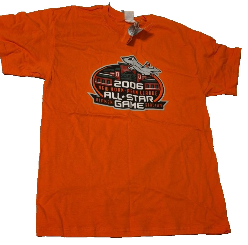 IRONBIRDS BASEBALL RIPKEN STADIUM NY PENN ALL STAR T SHIRT 2006 NEW W TAG L MENS
