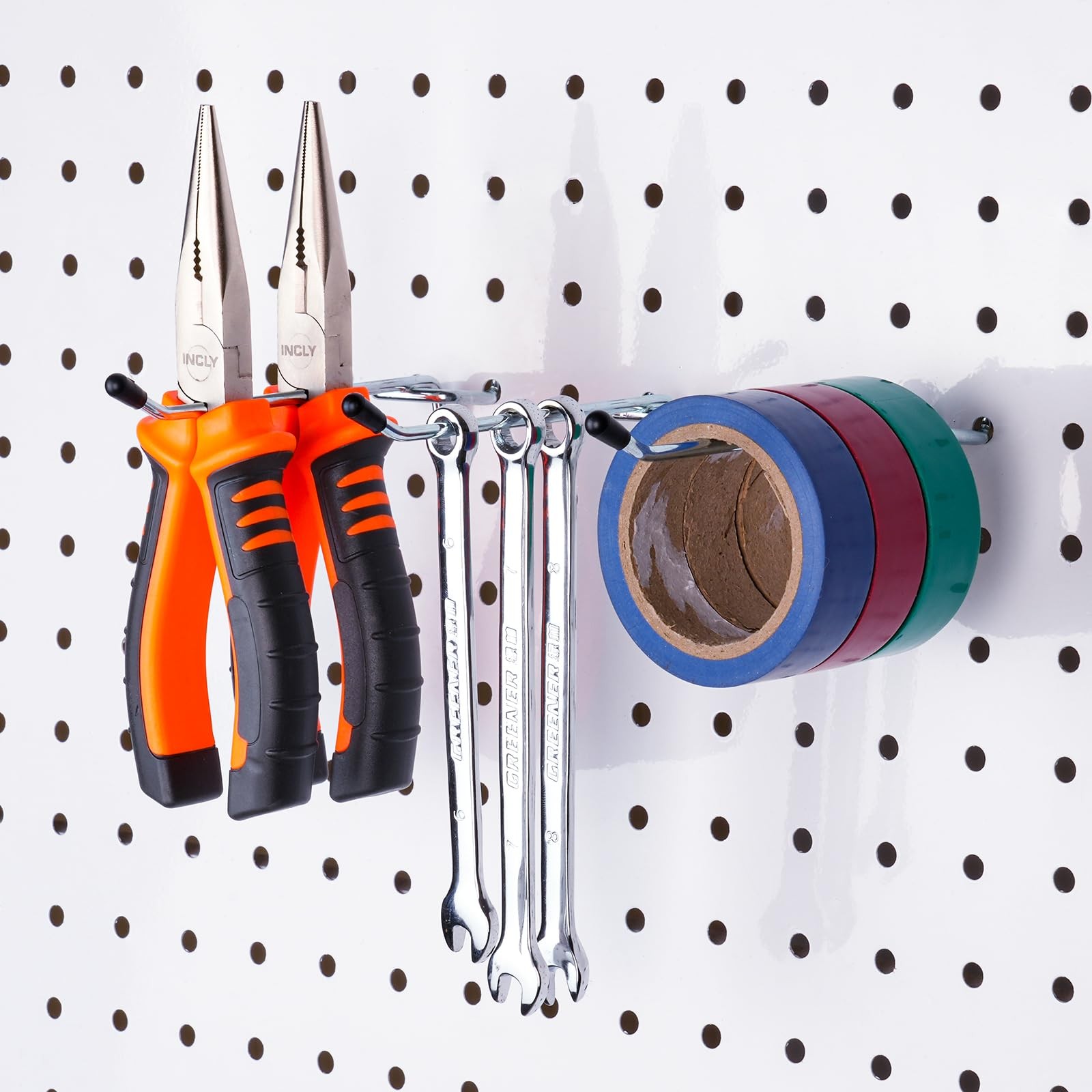 50 Pack Pegboard Hooks, 4 Inch Metal Peg Board Hooks Accessories