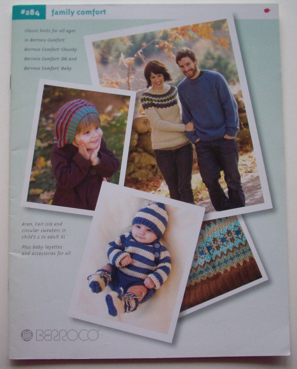 Family Comfort  fashion sweater caps knitting pattern BERROCO  #284