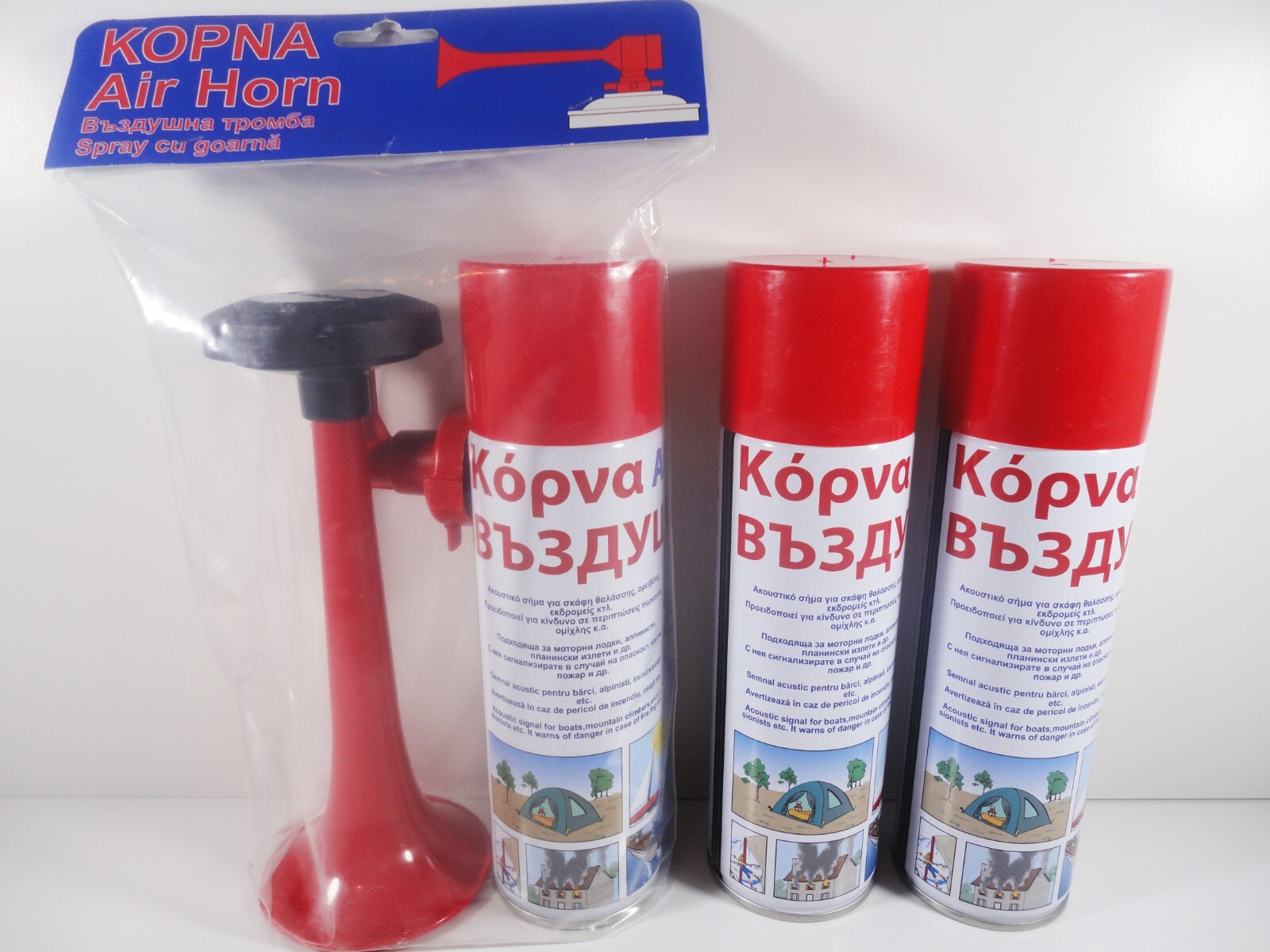 Super Loud Hand Held Signal Air Horn Football Sport Party Event Air Horn 3x300ml