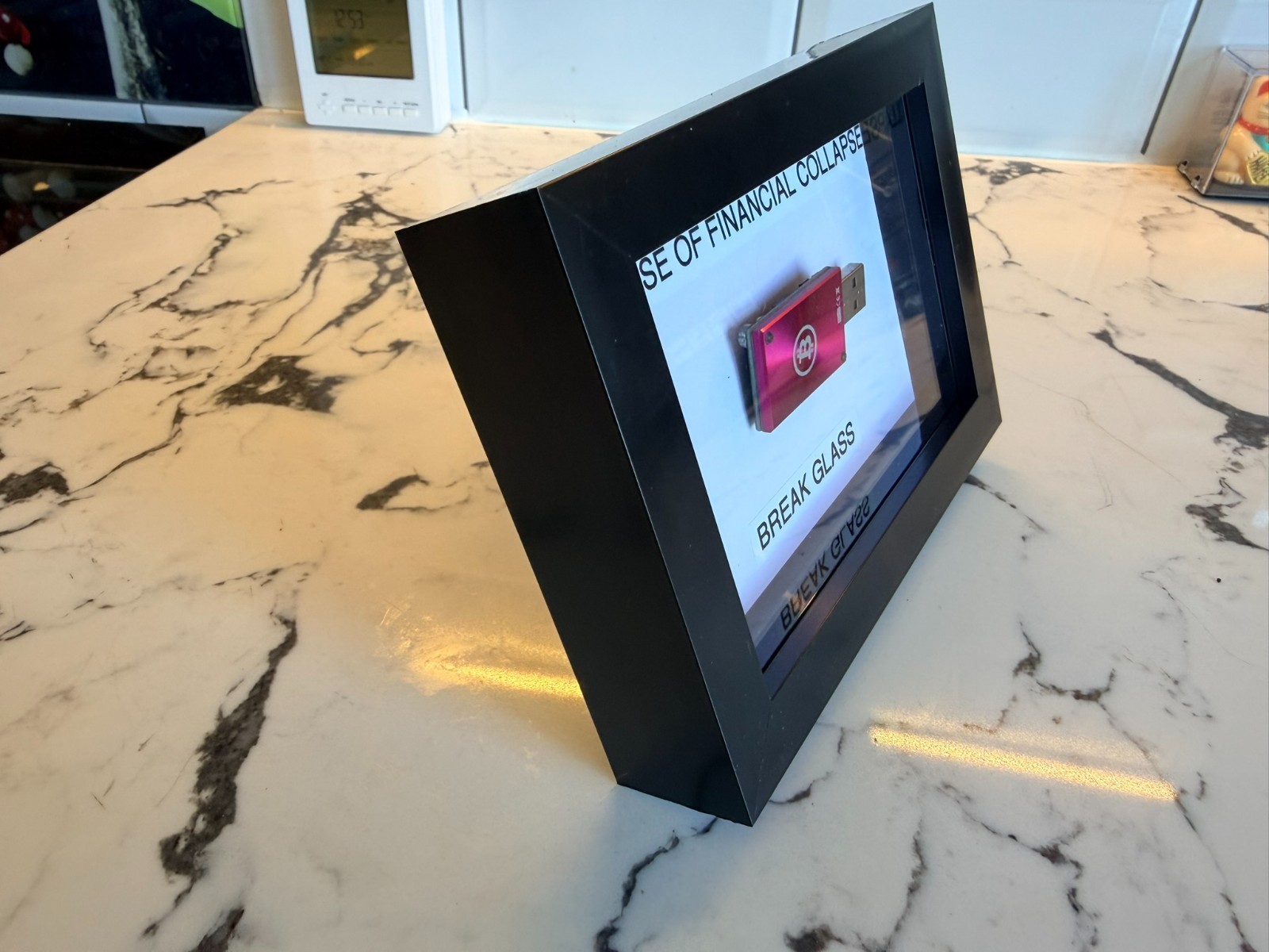 Motivational Framed Art - Classic Early ASIC Bitcoin Miner - Block Erupter