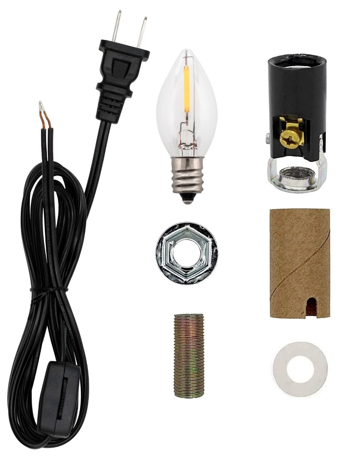 Creative Hobbies Small Christmas Tree Wiring Kit with 0.7 watt LED Black
