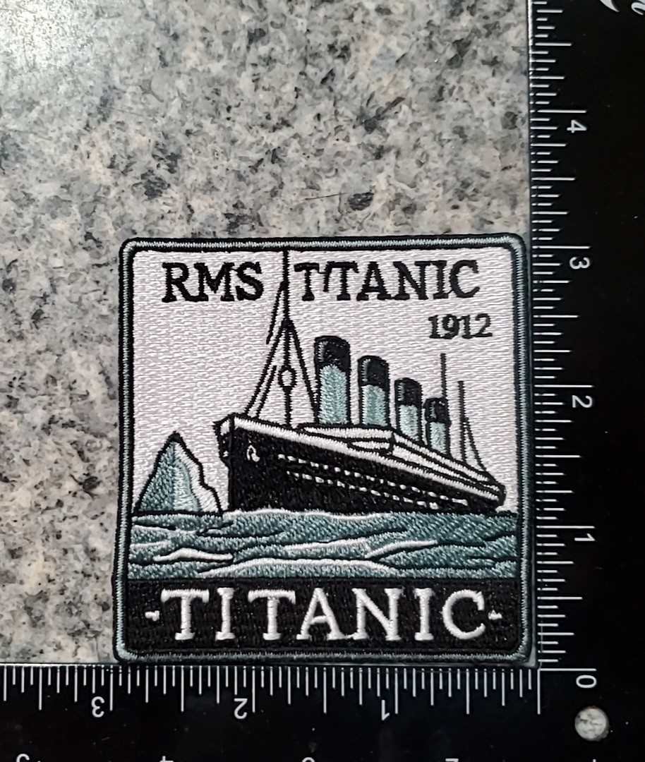 RMS Titanic Patch. Embroidered. Iron On. 3"x3"
