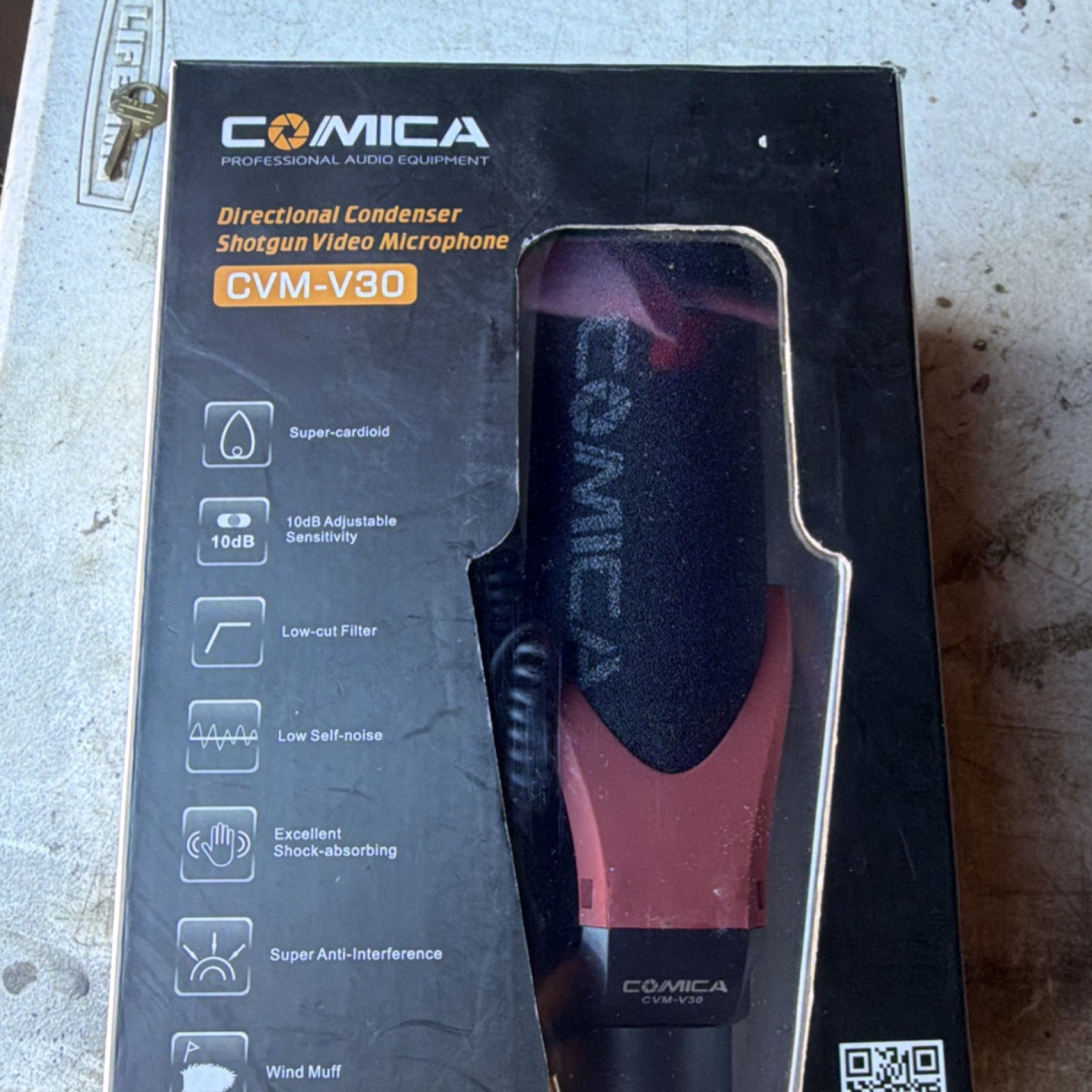 Comica CVM-V30 Shotgun Mic Supercardioid 3.5mm TRS Low Cut Filter