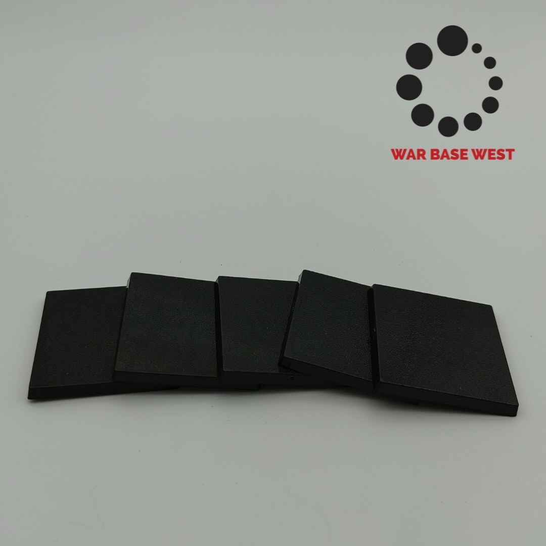 Lot Of 5 40mm Square Bases Used For Warhammer Fantasy Large Infantry & Swarms