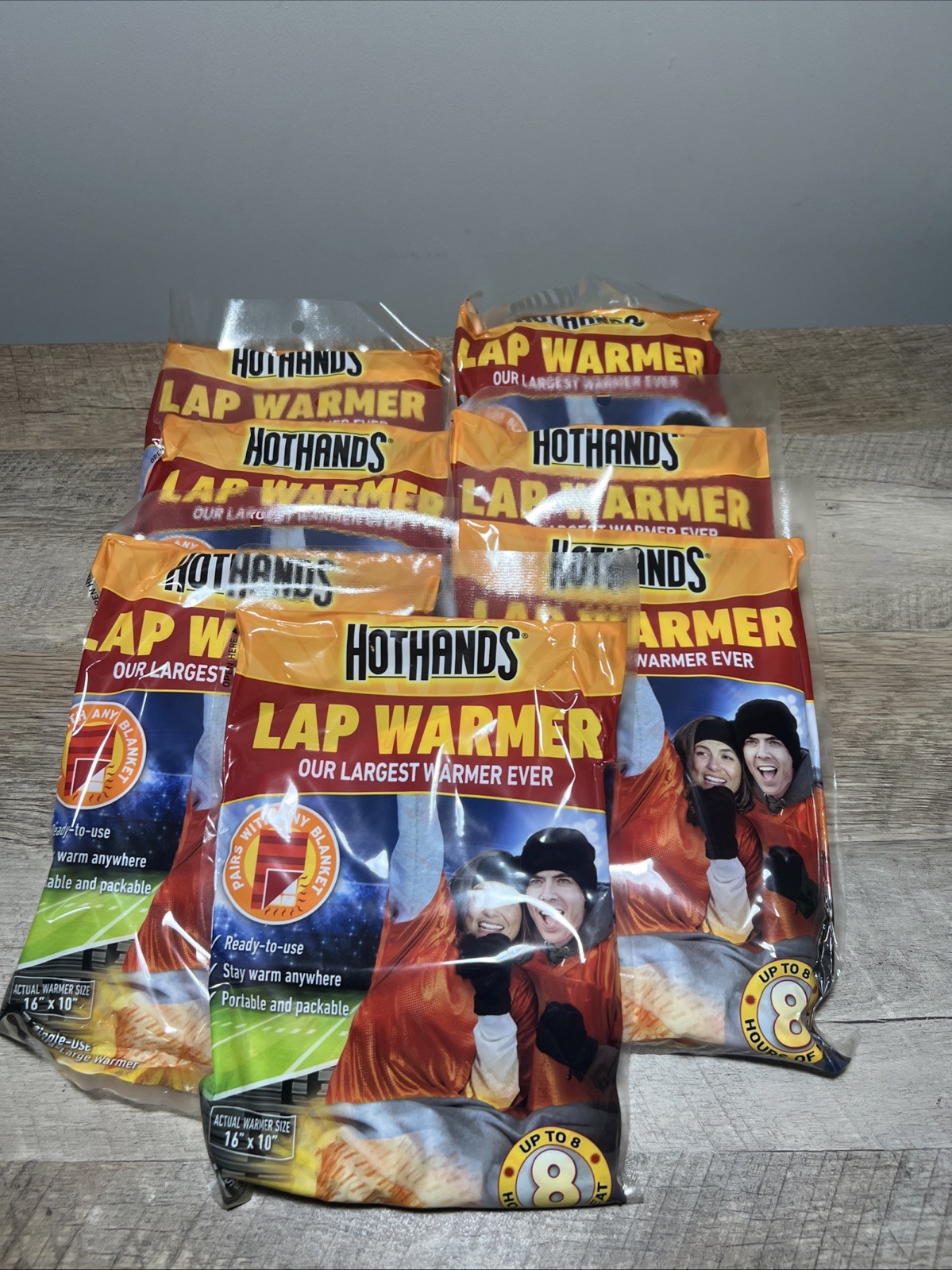 HotHands Lap Warmer, 16" X 10" - Up to 8 Hours of Lasting Heat - Pack Of 7