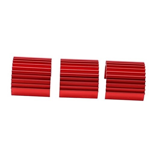 370 Motor Heat Sink, 3pcs Aluminum 370 Brushless Brushed Motor Heat Sink red
