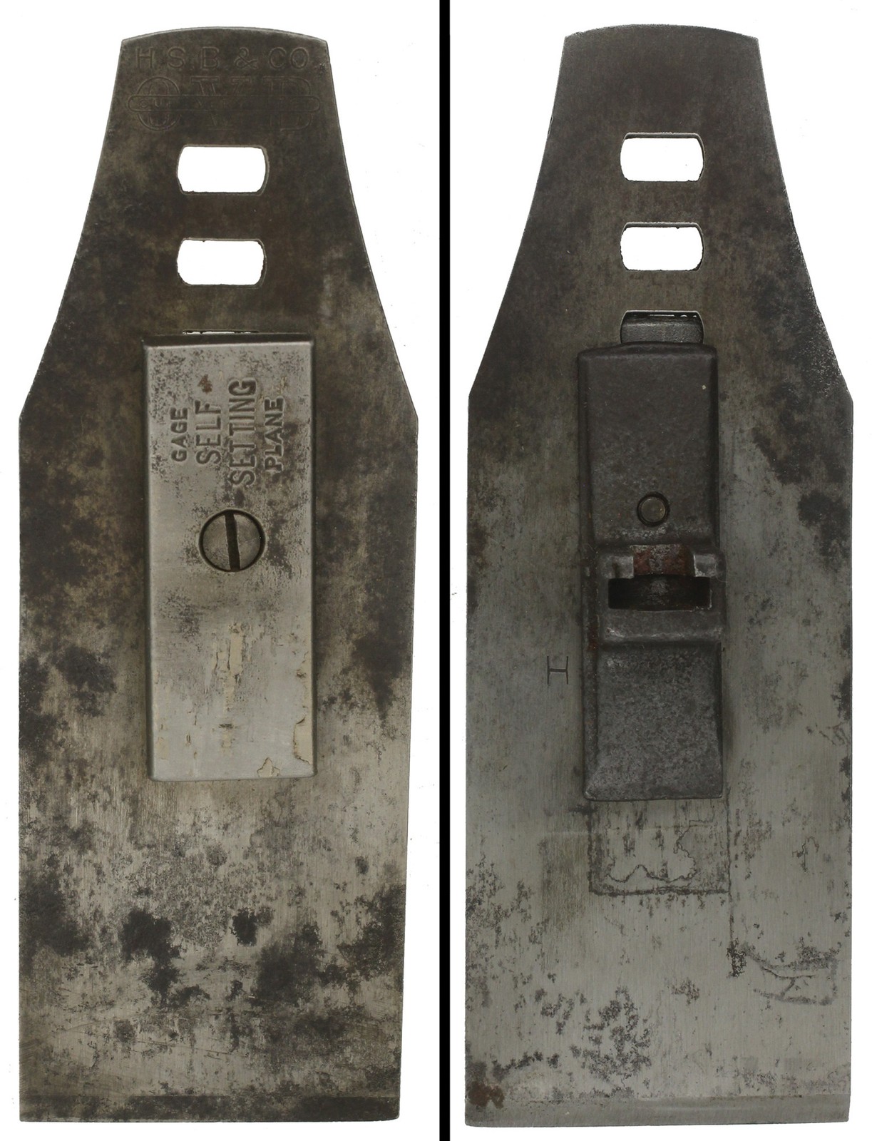 Orig. 1 3/4" Iron & Insert for O.V.B. "Gage" No. 22 PLane - mjdtoolparts