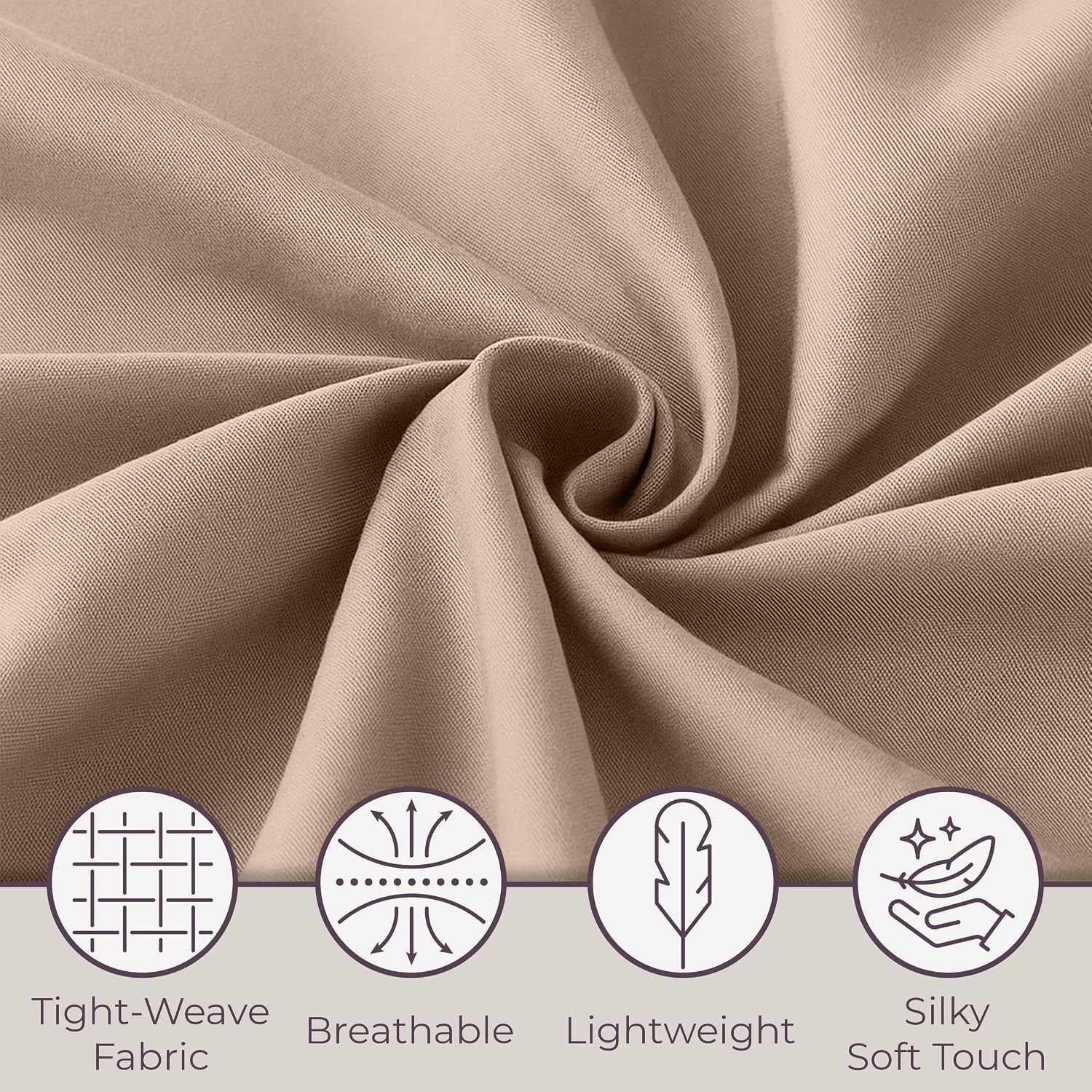 Brushed Microfiber Sheet Set, Full, Taupe
