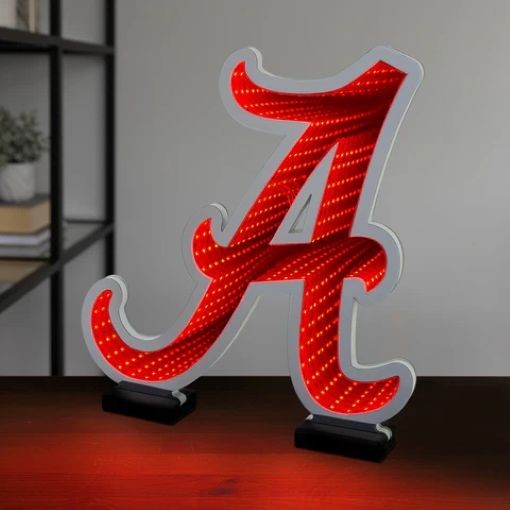 Official Licensed NCAA Team Pride Alabama 3D LED Infinity Logo Light