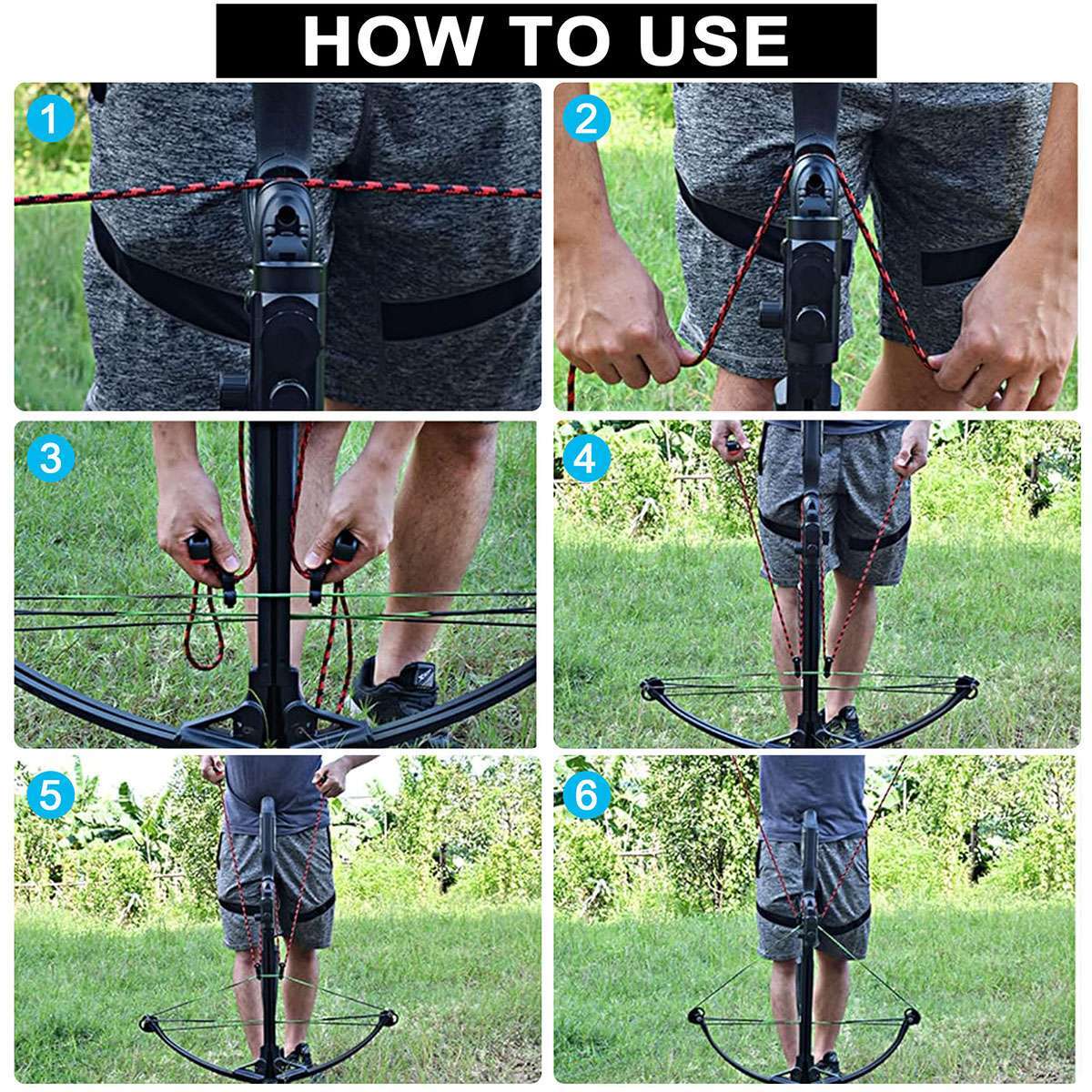 Crossbow Cocking Rope Sled Crossbows Cocking Device Rope Cocker Crossbow String