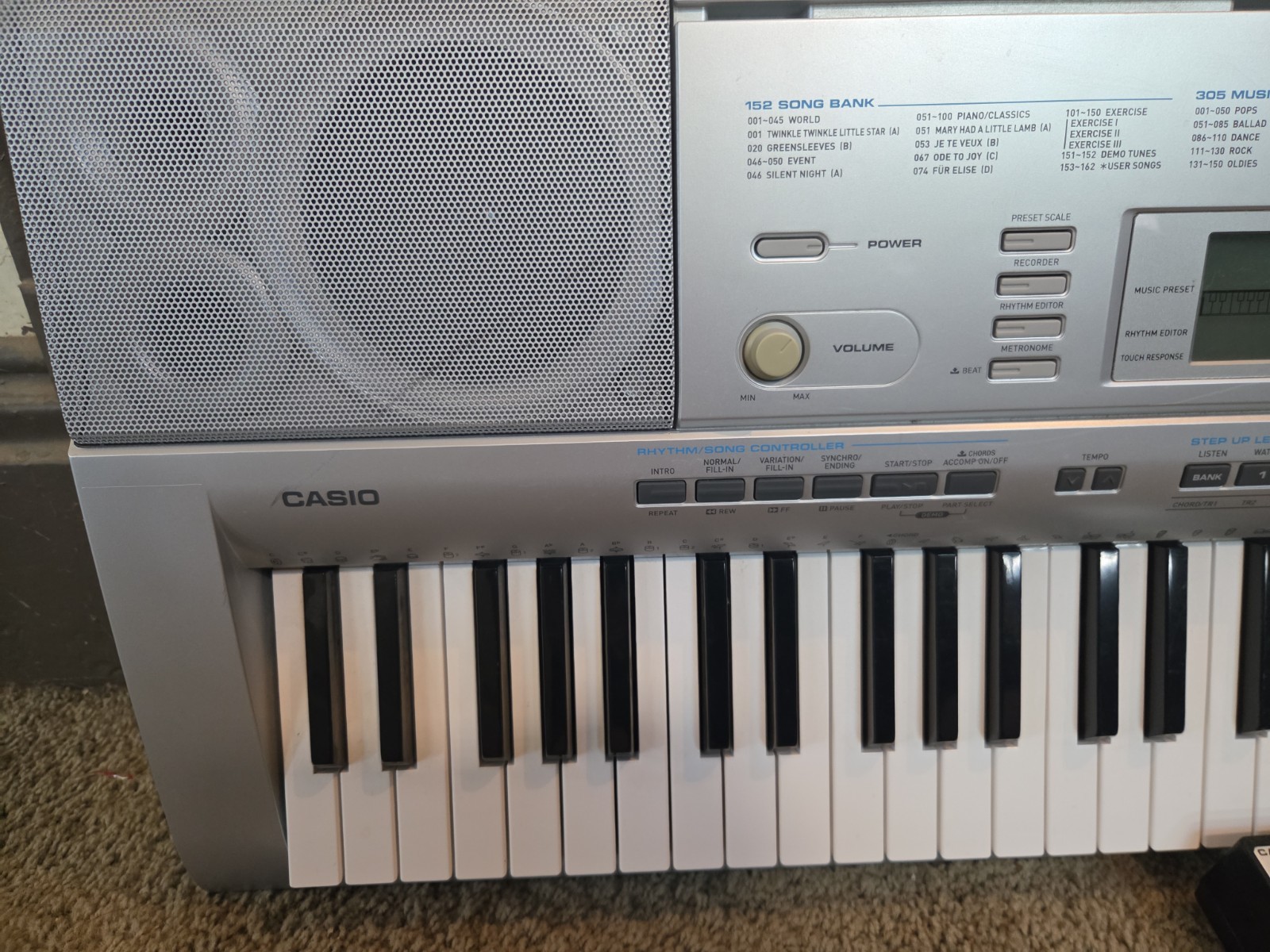 Casio CTK-4000 61-Key Electronic Keyboard Touch Response MIDI w/ AC Adapter