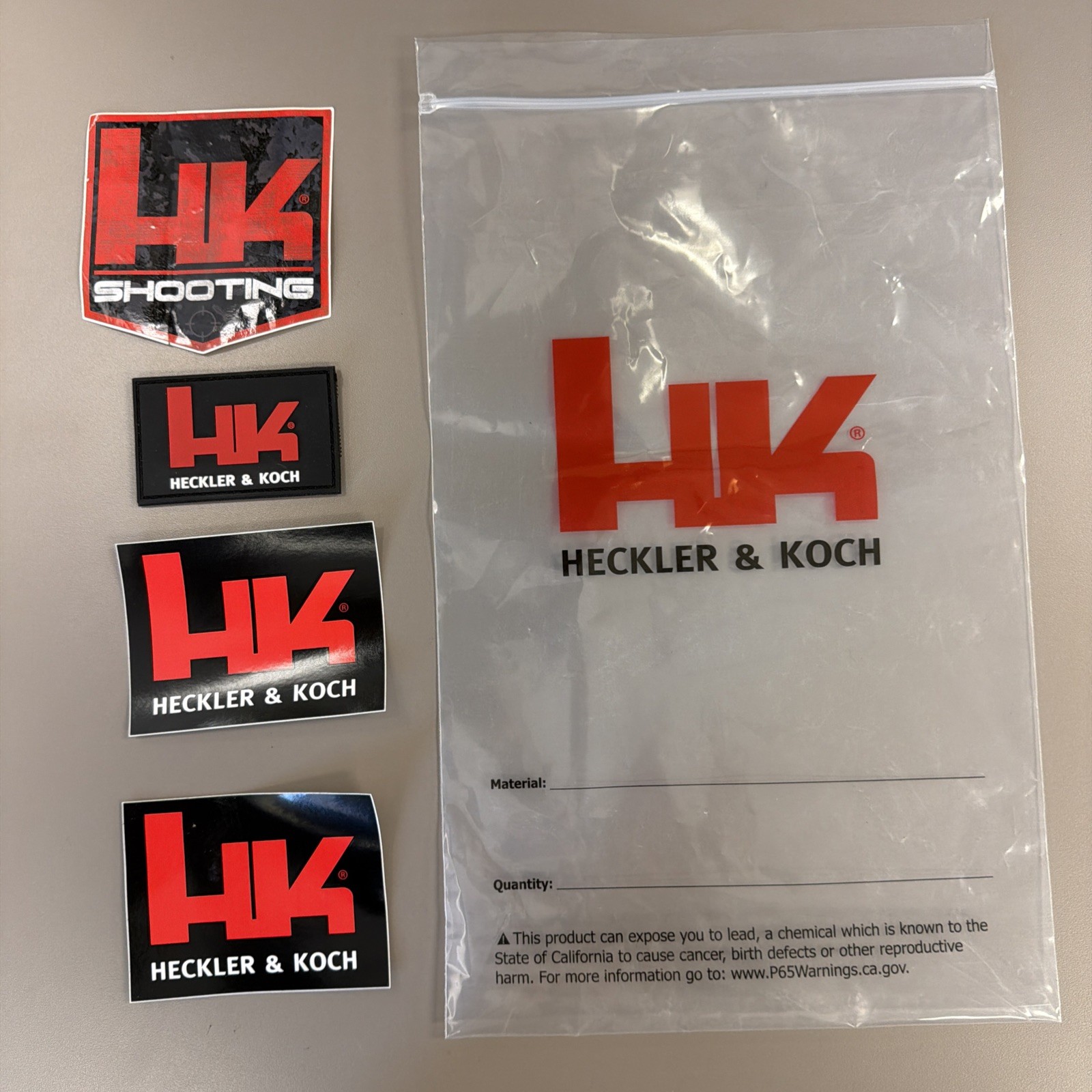HK Patch & Decal Heckler & Koch USP VP9 MP5 P30 Tactical 4 pack!